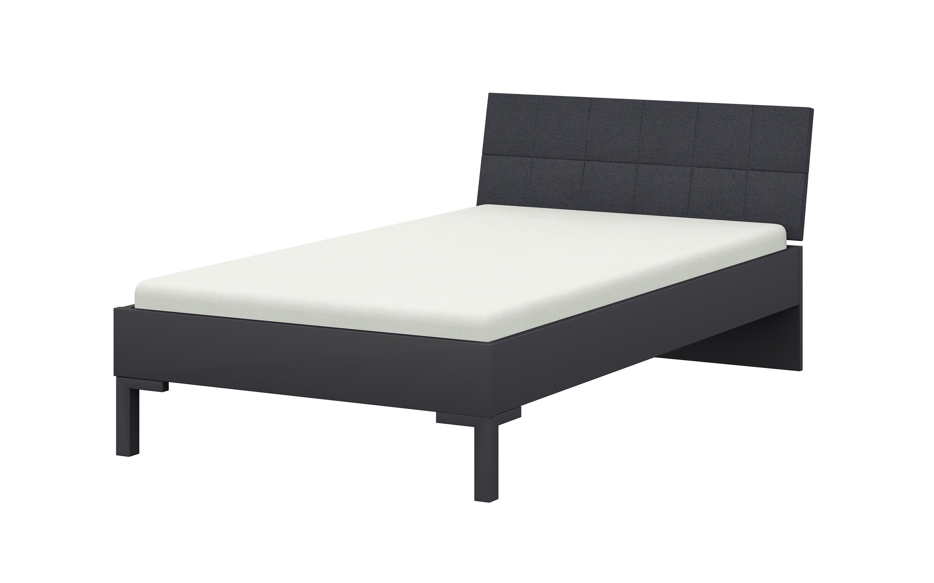 Bett qunit, anthrazit, 120 x 200 cm