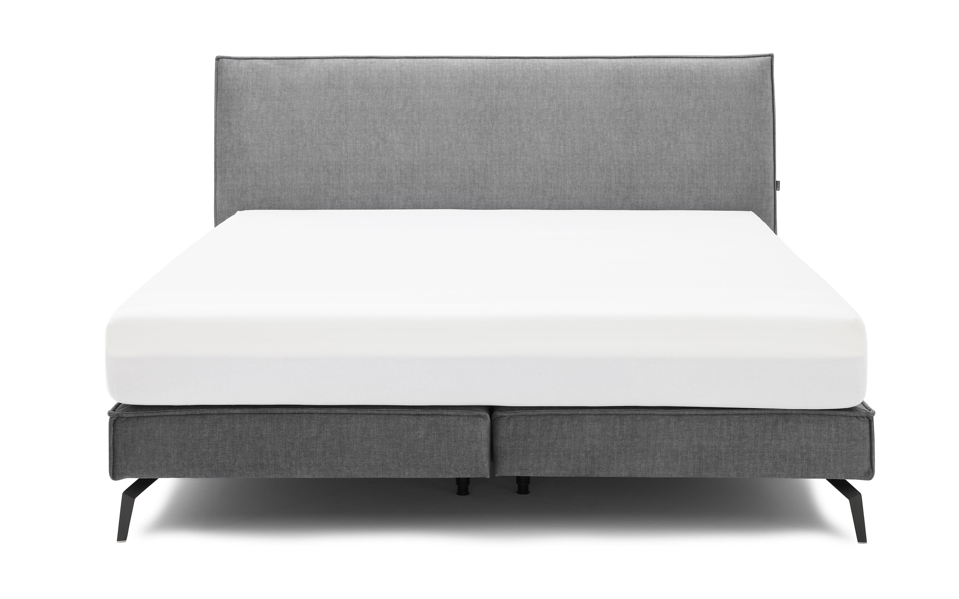 Boxspringbett Balino, grau, 180 × 200 cm, mit 7-Zonen-Taschenfederkern-Matratzen