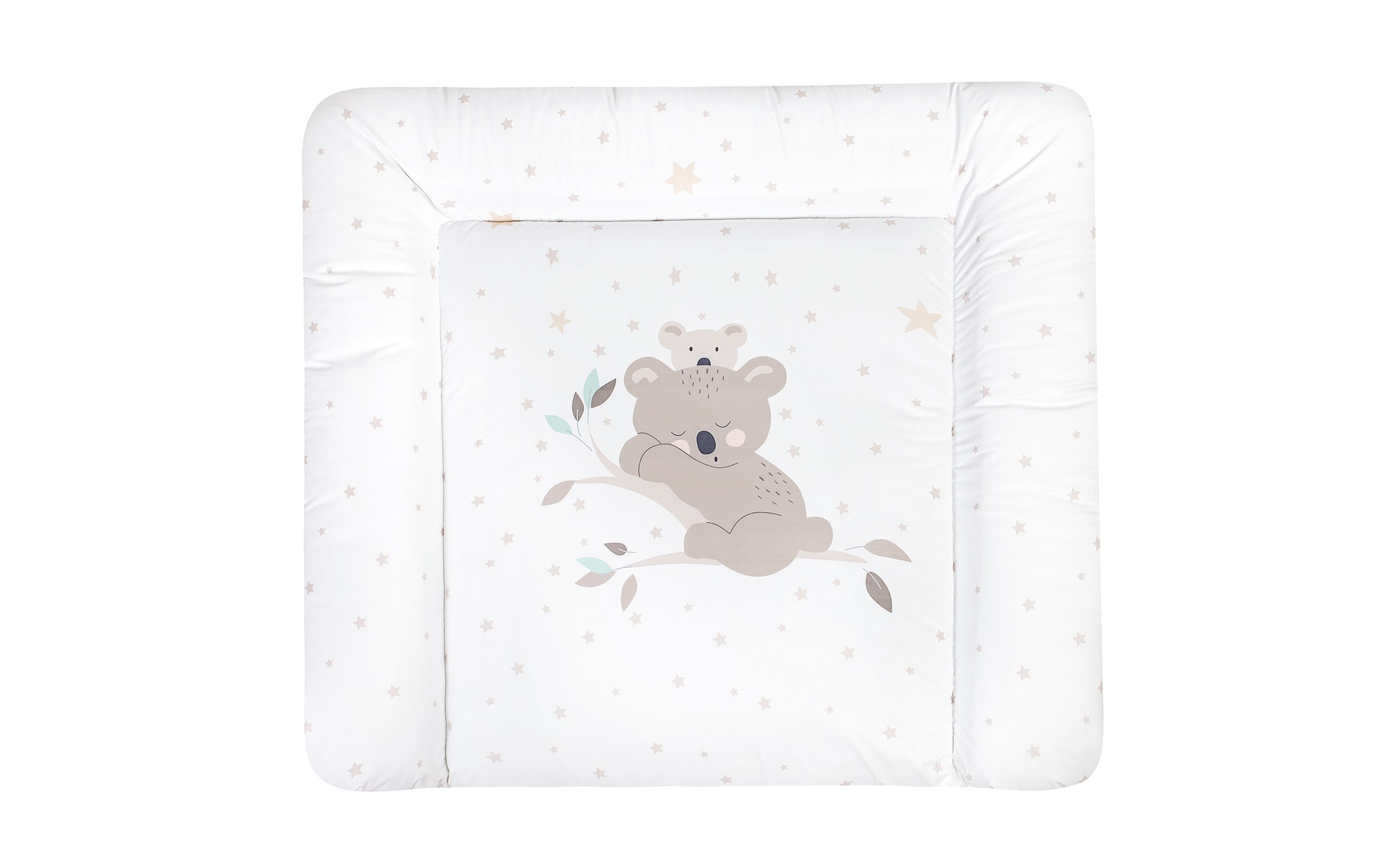 Wickelauflage Softy, blau und weiß mit Motiv Koalas, 85 x 75 cm