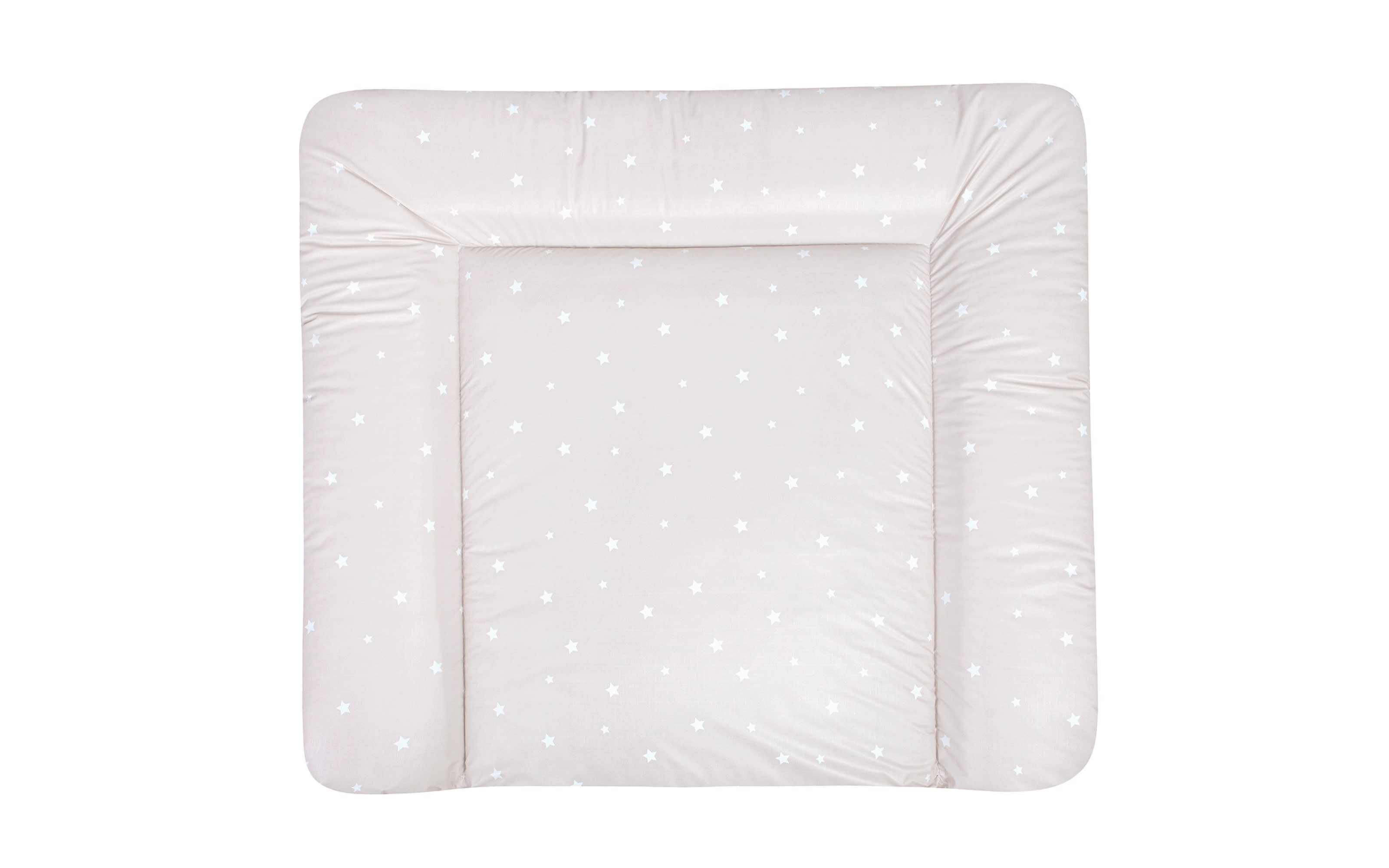 Wickelauflage Softy, beige mit Motiv Star beige, 85 x 75 cm.