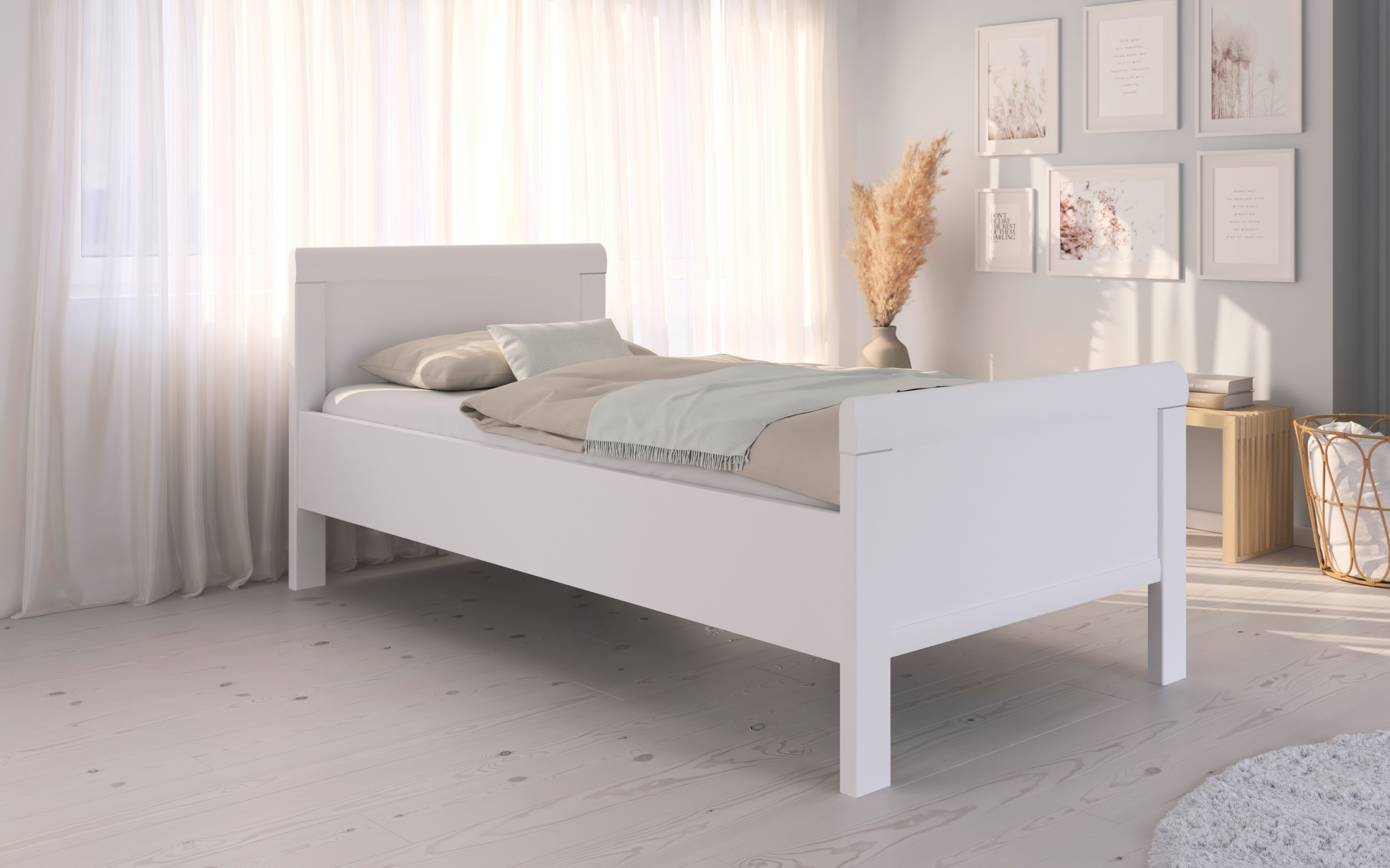 Bett Cherie, weiß, 100 x 200 cm