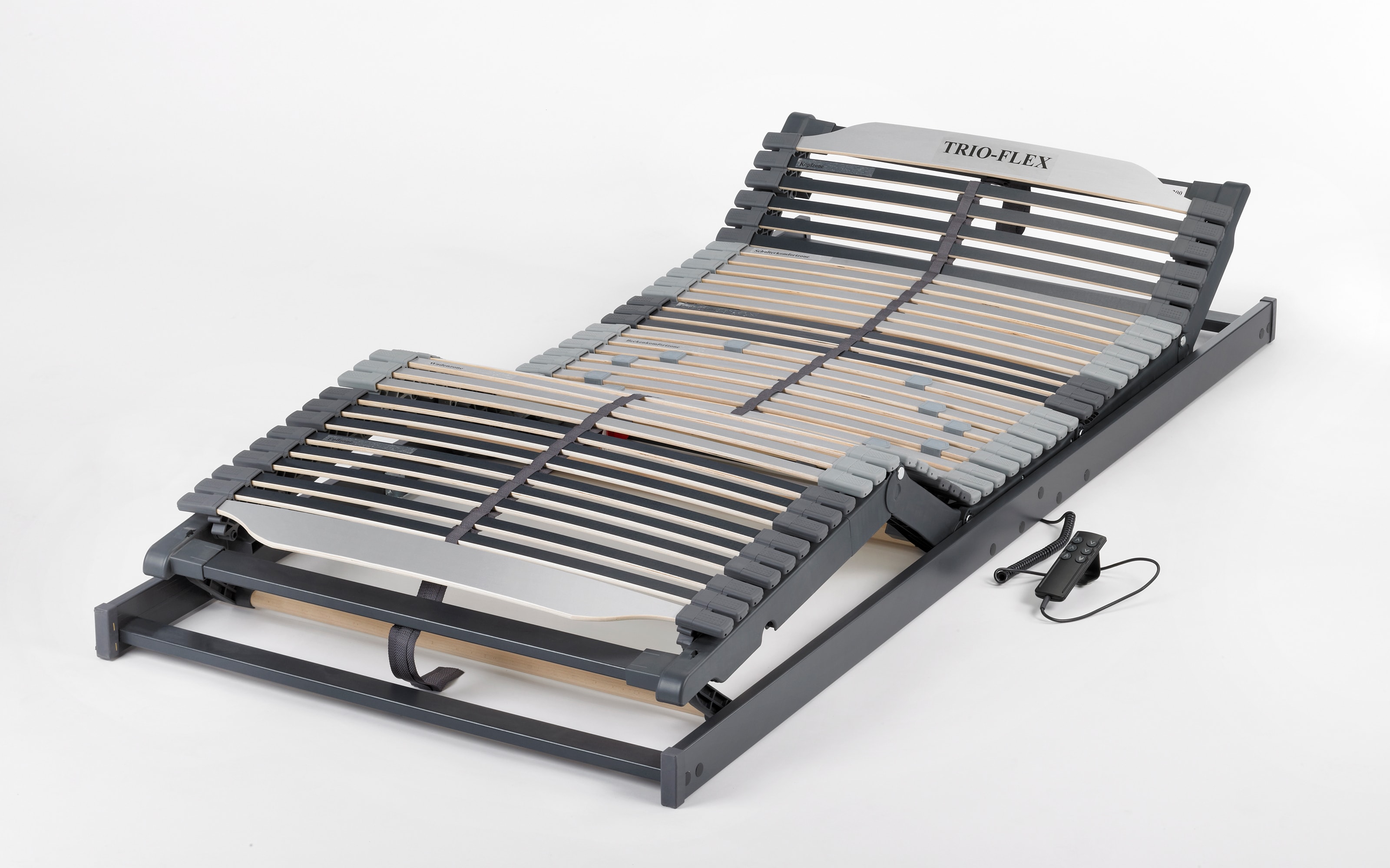 Lattenrahmen Trio Flex EL Flatdrive, grau, 90 x 200 cm, inkl. motorischer Verstellungen