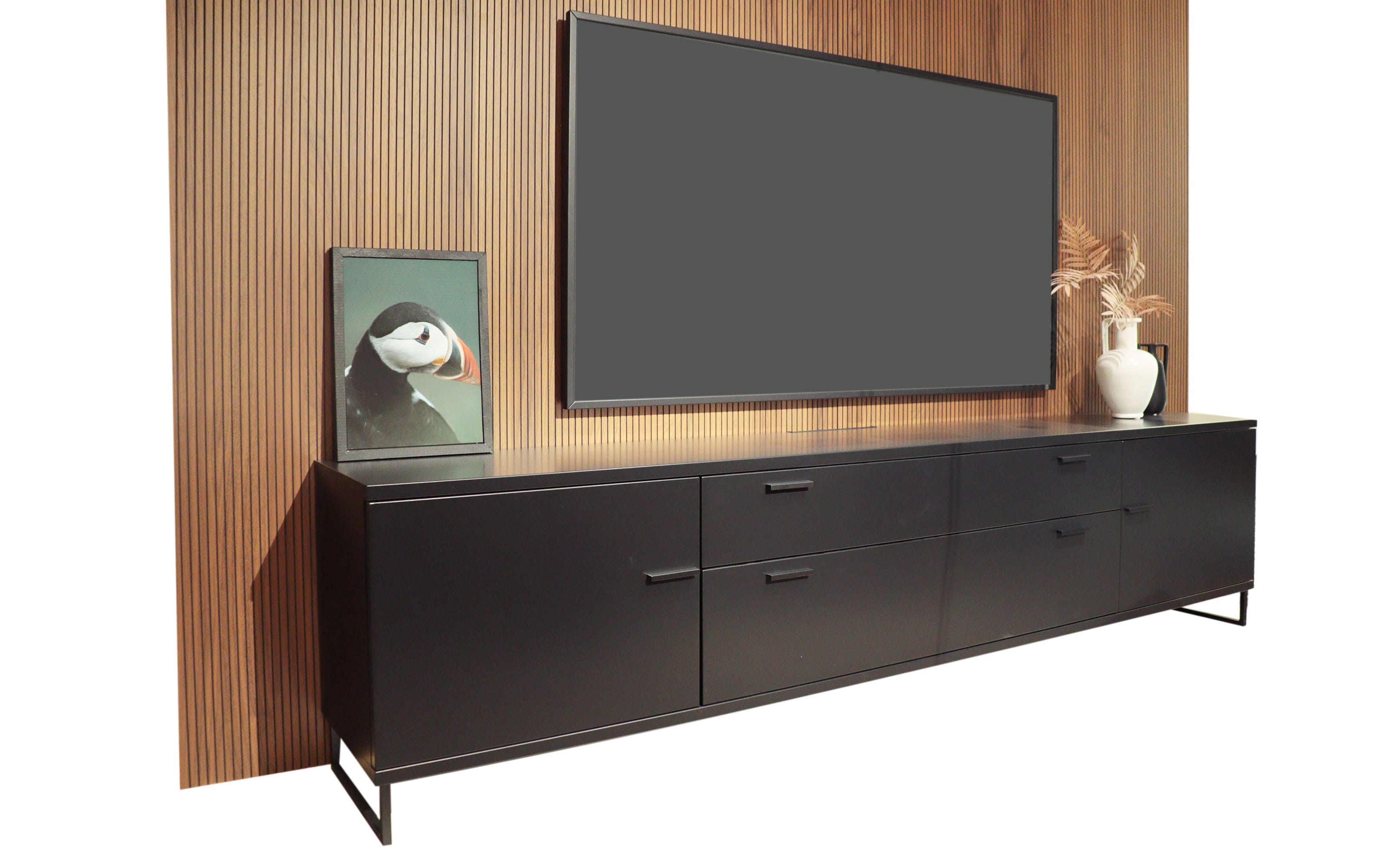 Sideboard Severo, schwarz, inkl. Paneel