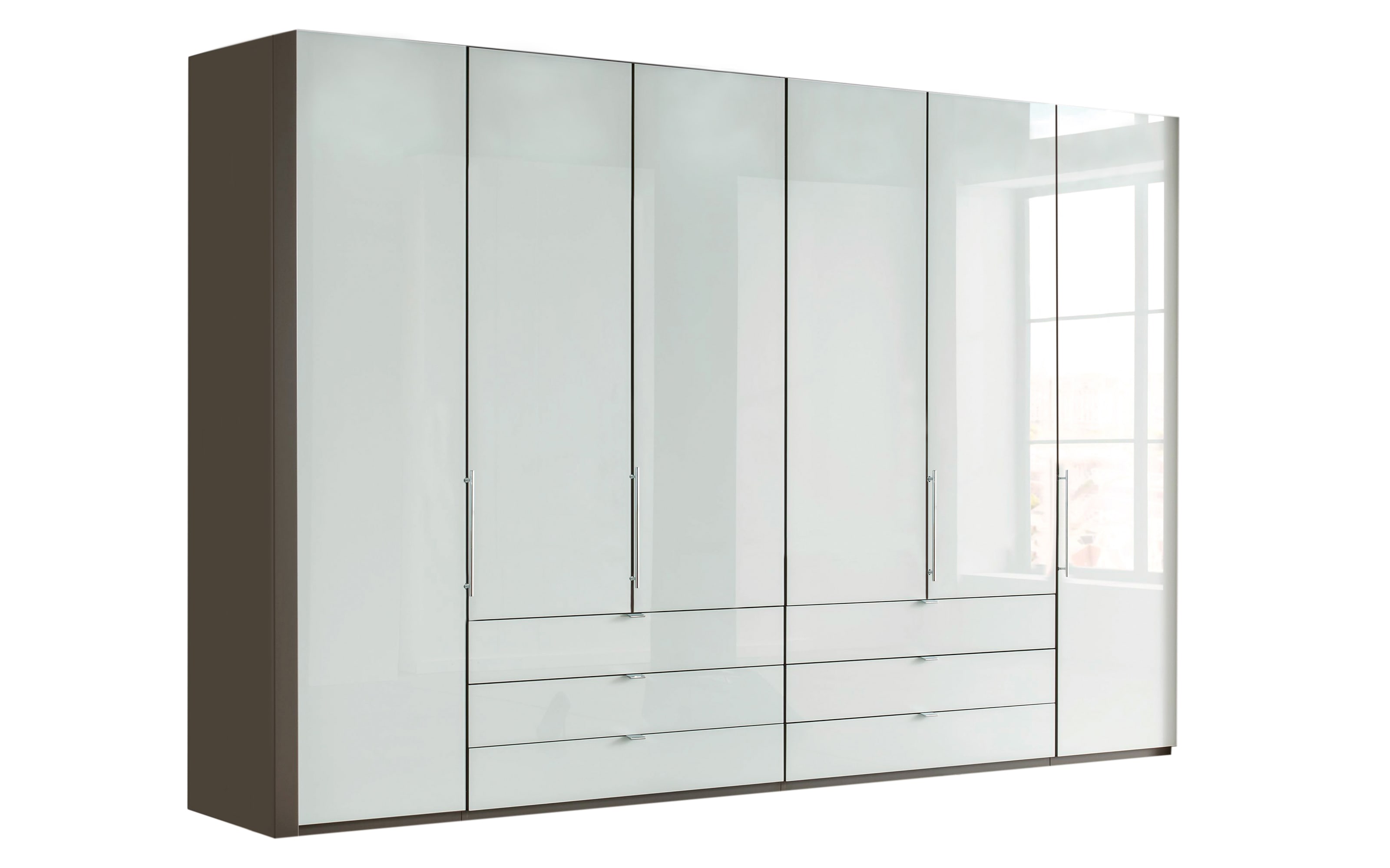 Kleiderschrank Loft, weißhavanna Dekor, 300 x 216 cm online bei Hardeck  kaufen