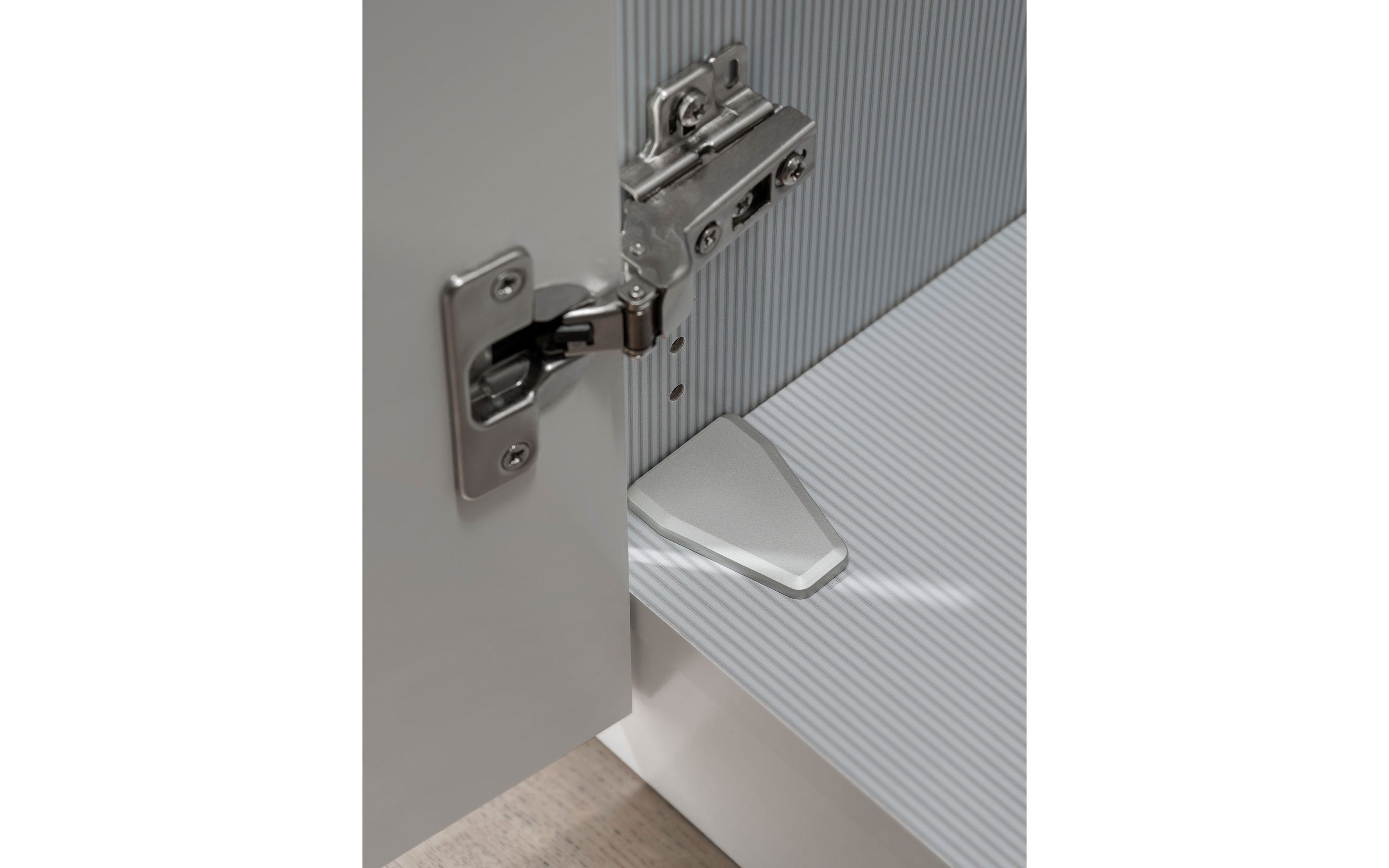 Funktionsdrehtürenschrank Loft, weiß/Bianco Eiche, 300 x 216 cm 