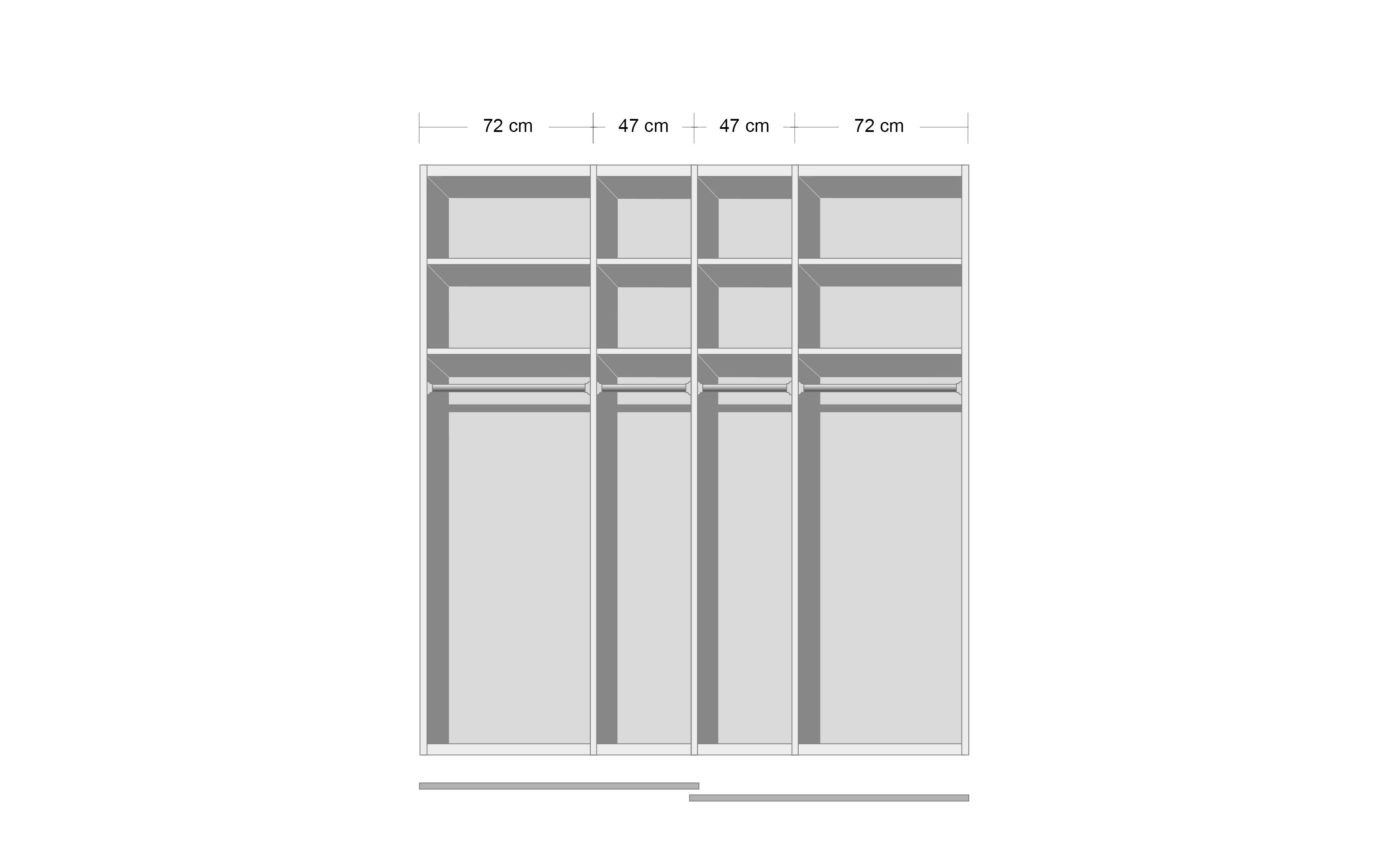 Hardeck x cm 250 kaufen Schwebetürenschrank 217 bei graphit/Bianco-Eiche-Nachbildung, online Korfu,