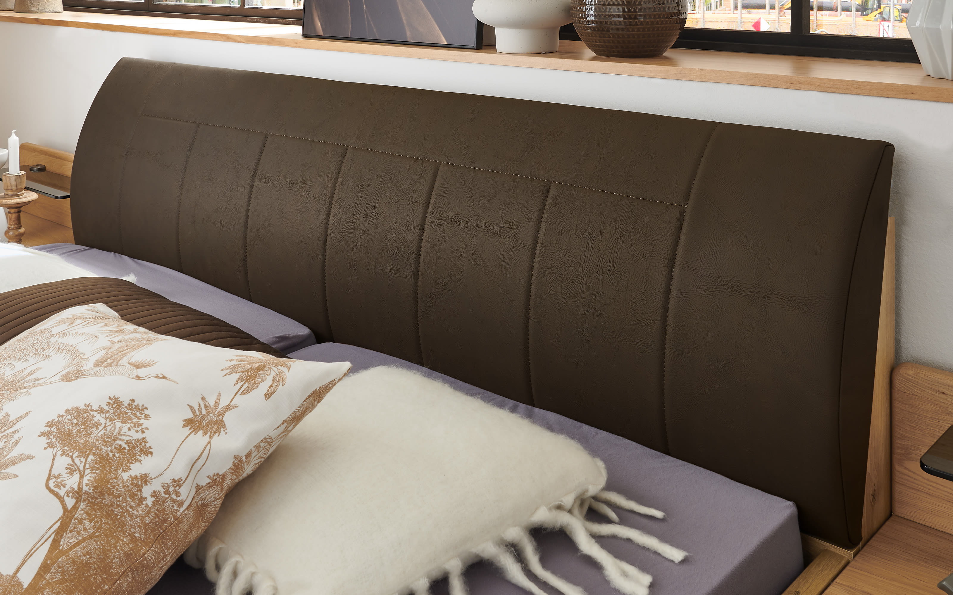 Komfortbett Cardiff, Eiche bianco teilmassiv, 180 x 200 cm
