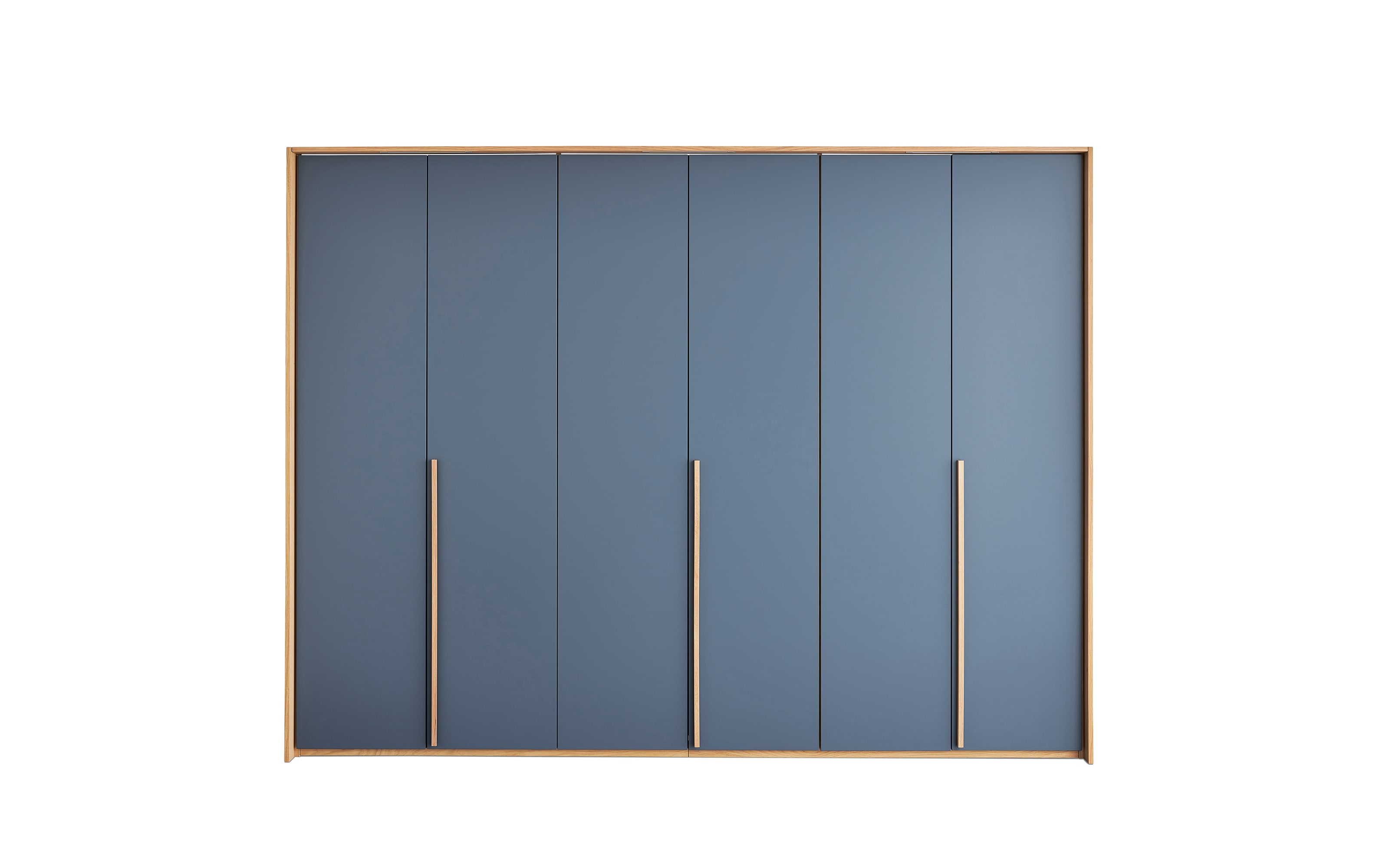 Schlafzimmer Malin, Blau/Balkeneiche, inkl. Nachtkonsolen