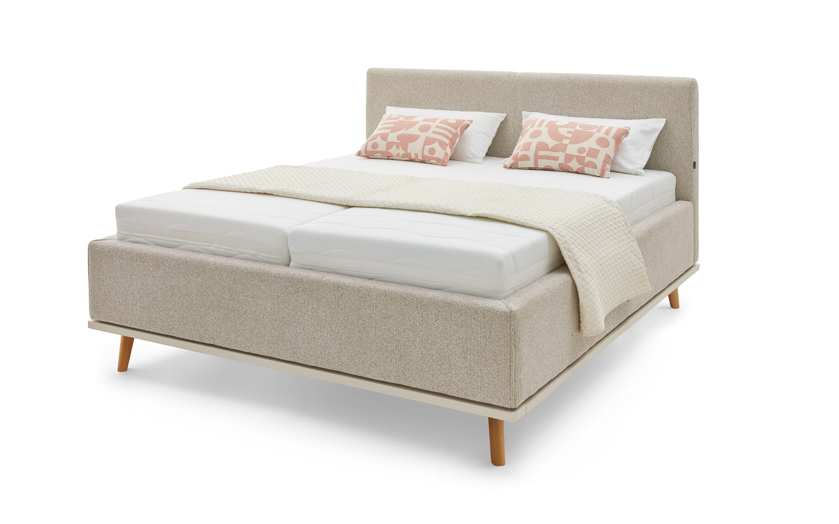Polsterbett Delphi, beige, 180 x 200 cm