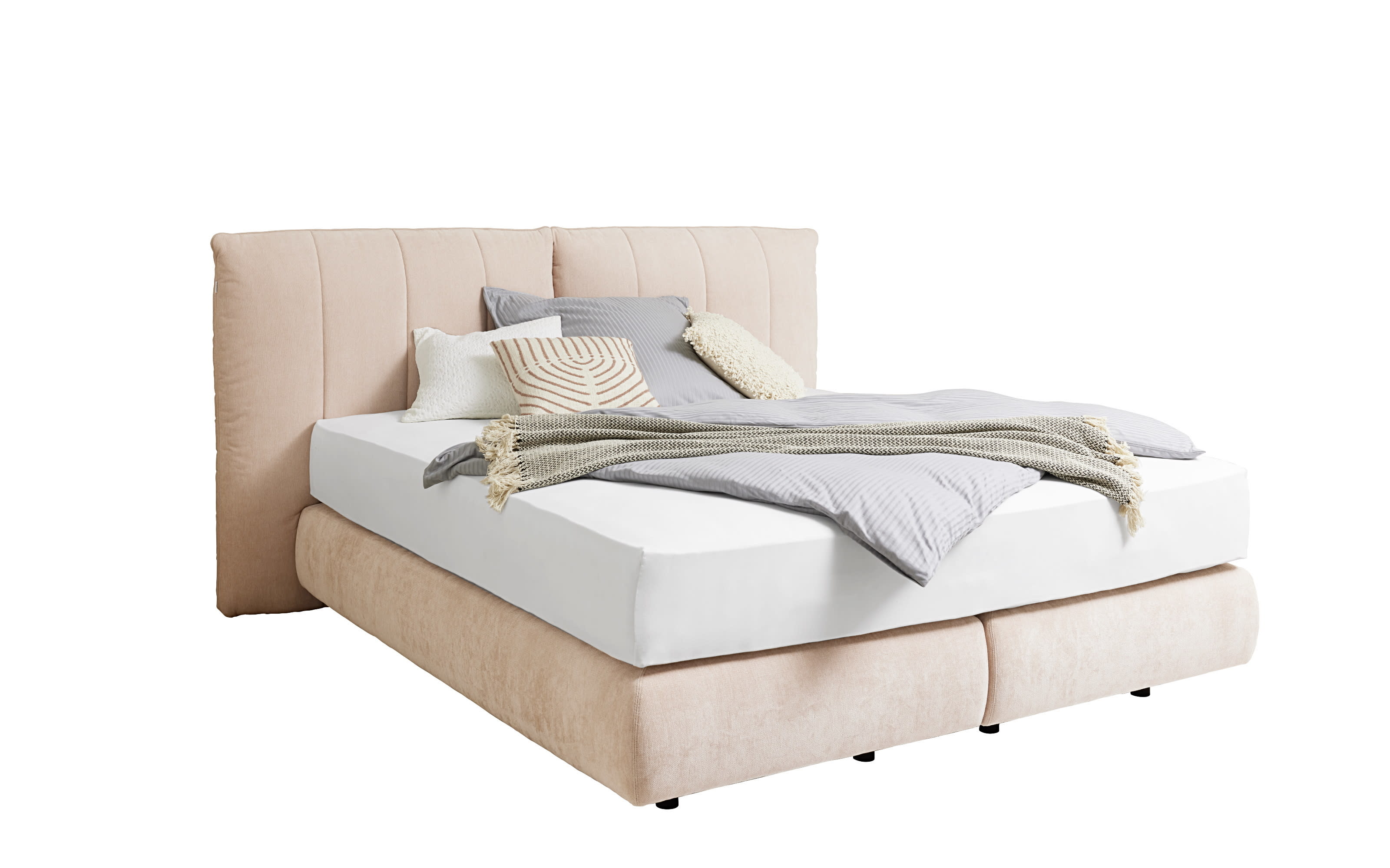 Boxspringbett Deluxe Edition, hellrosa, 180 x 200 cm