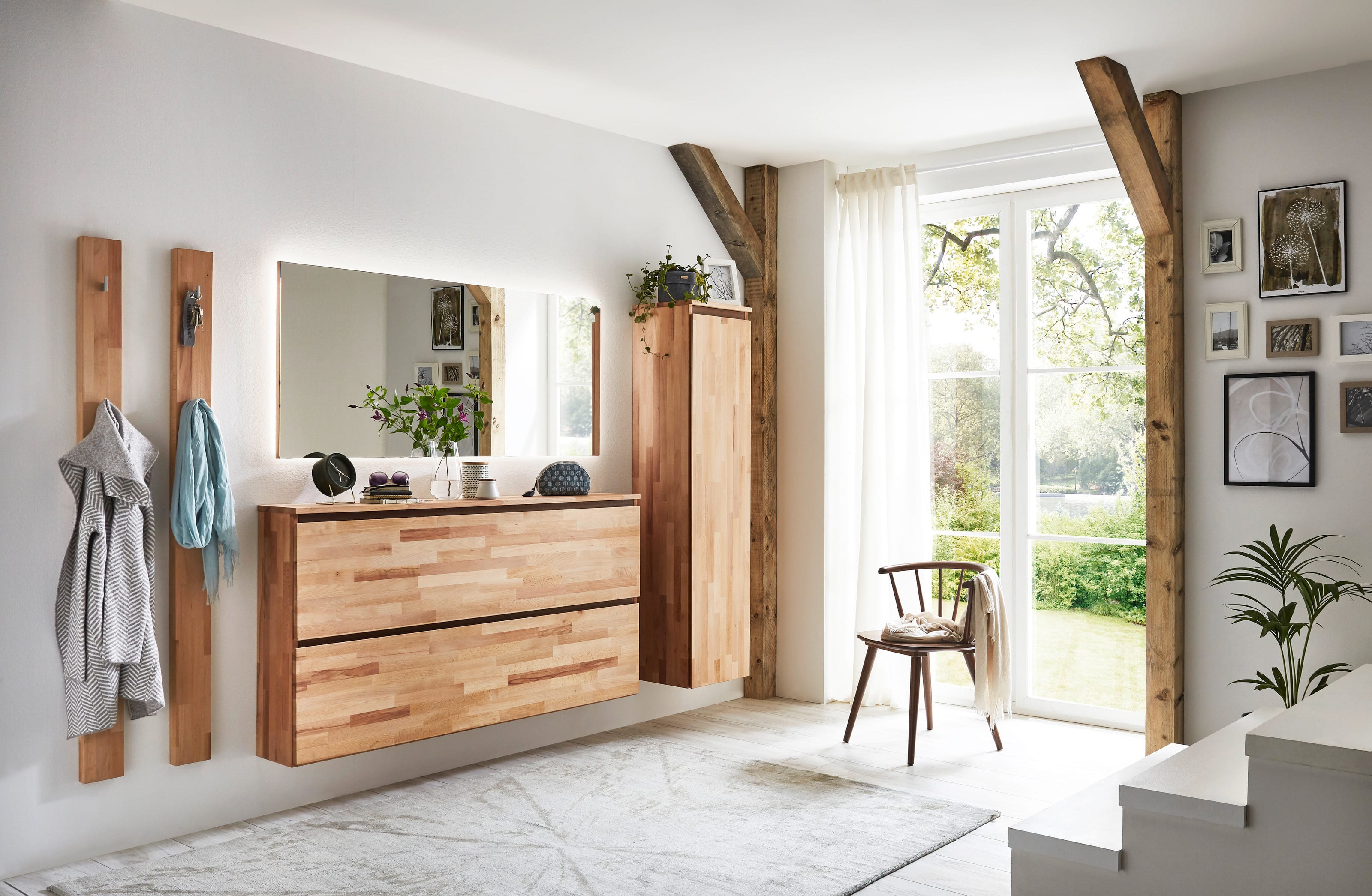 Mehrzweckschrank Pour, Kernbuche massiv