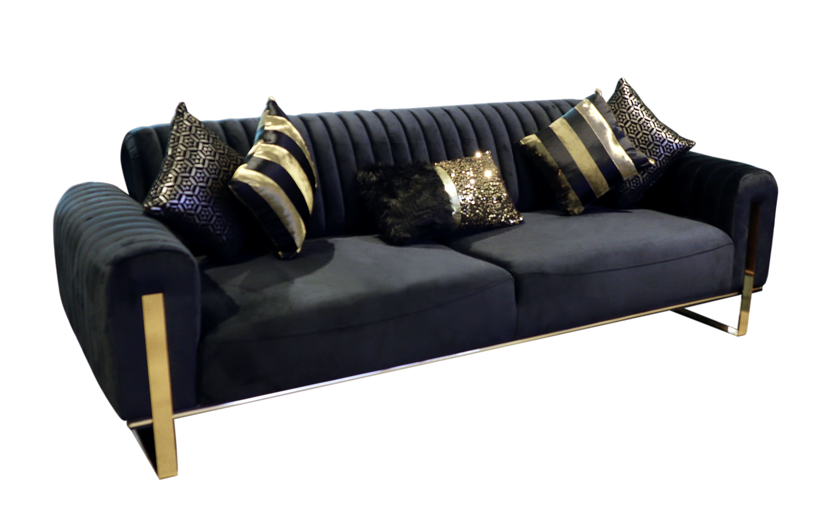 Sofa 3Sitzer Singapur, schwarz, inkl. Kissen online bei Hardeck kaufen