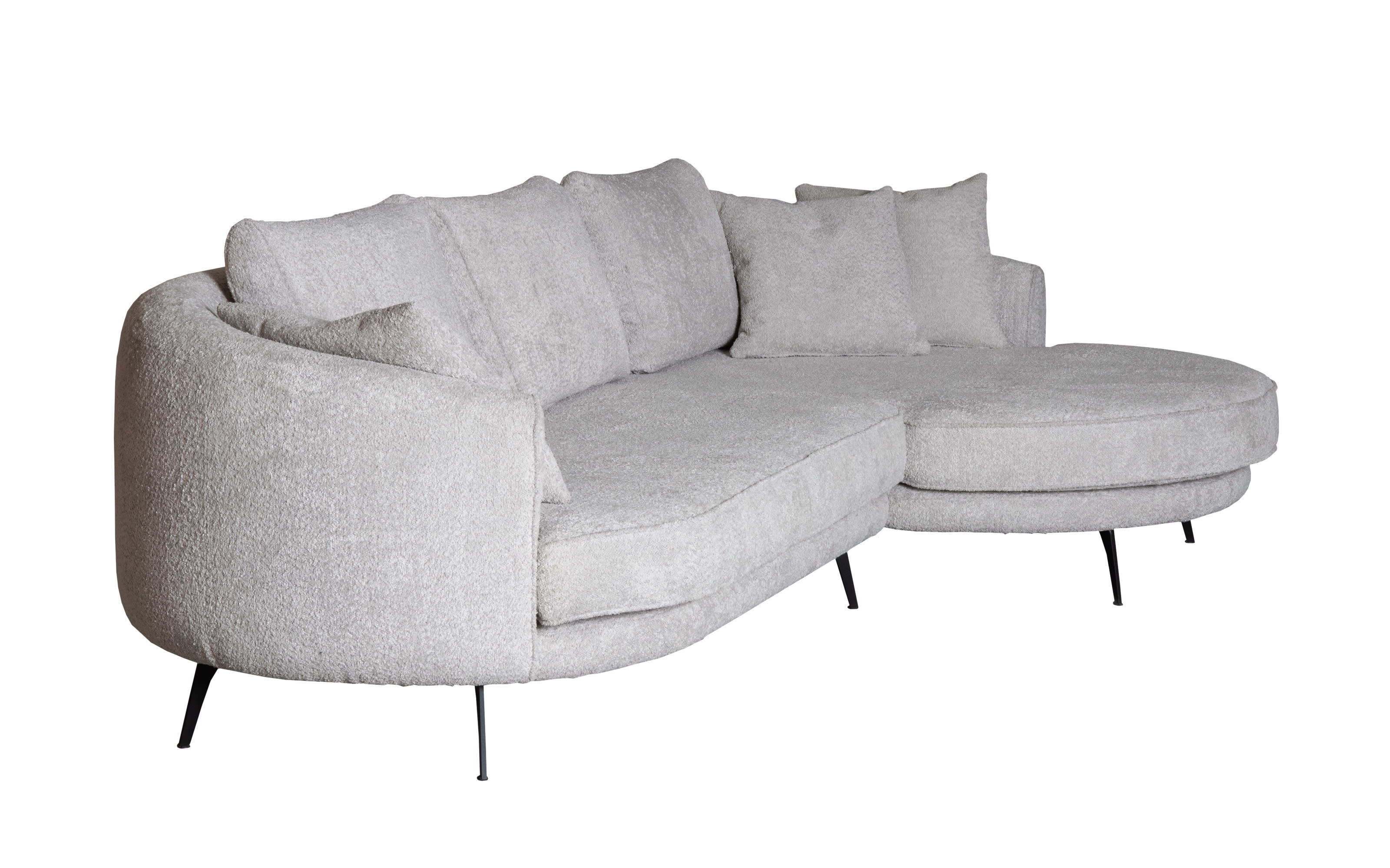 Wohnlandschaft Corso, beige, inkl. Kissen, Ottomane rechts