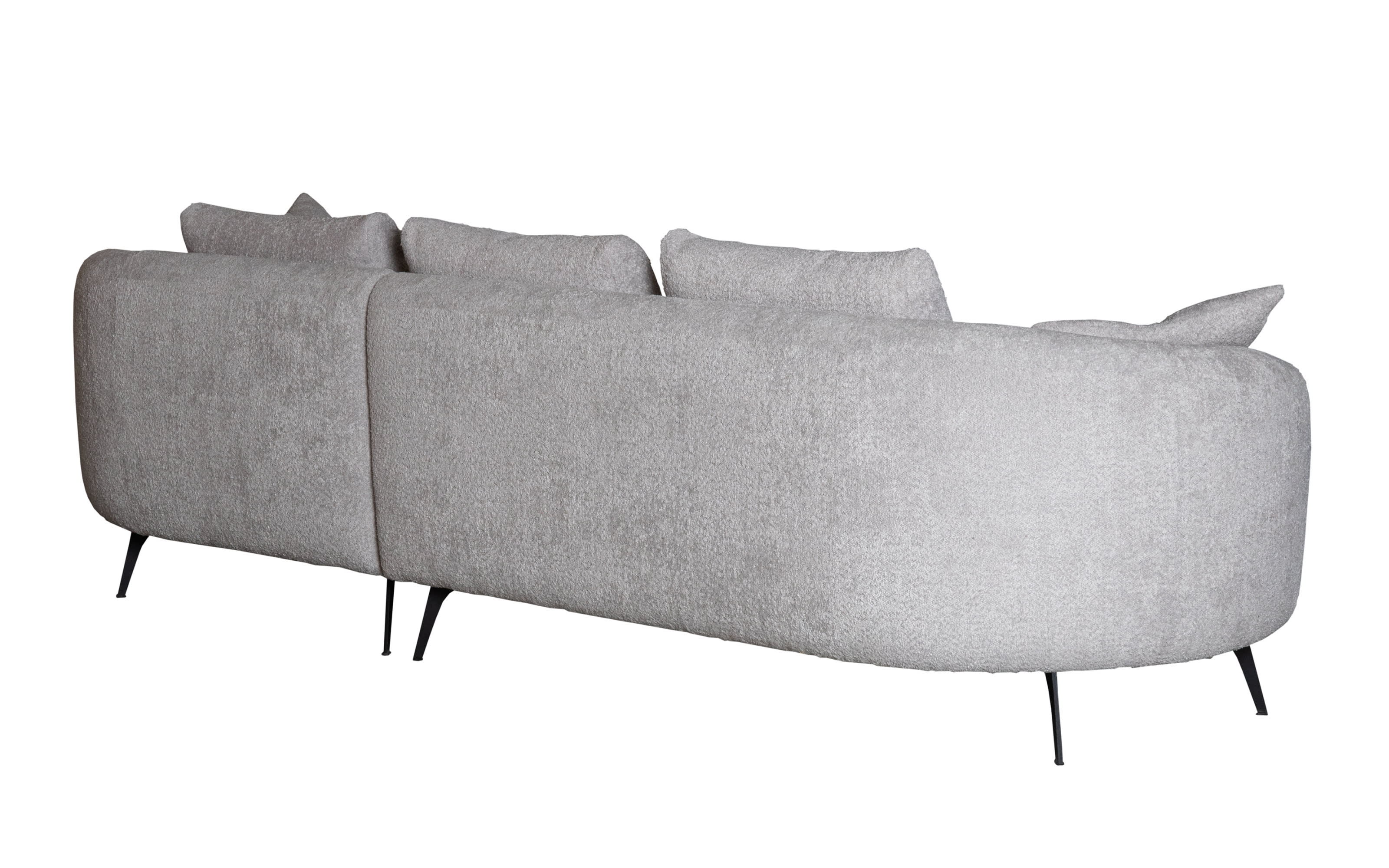 Wohnlandschaft Corso, beige, inkl. Kissen, Ottomane rechts