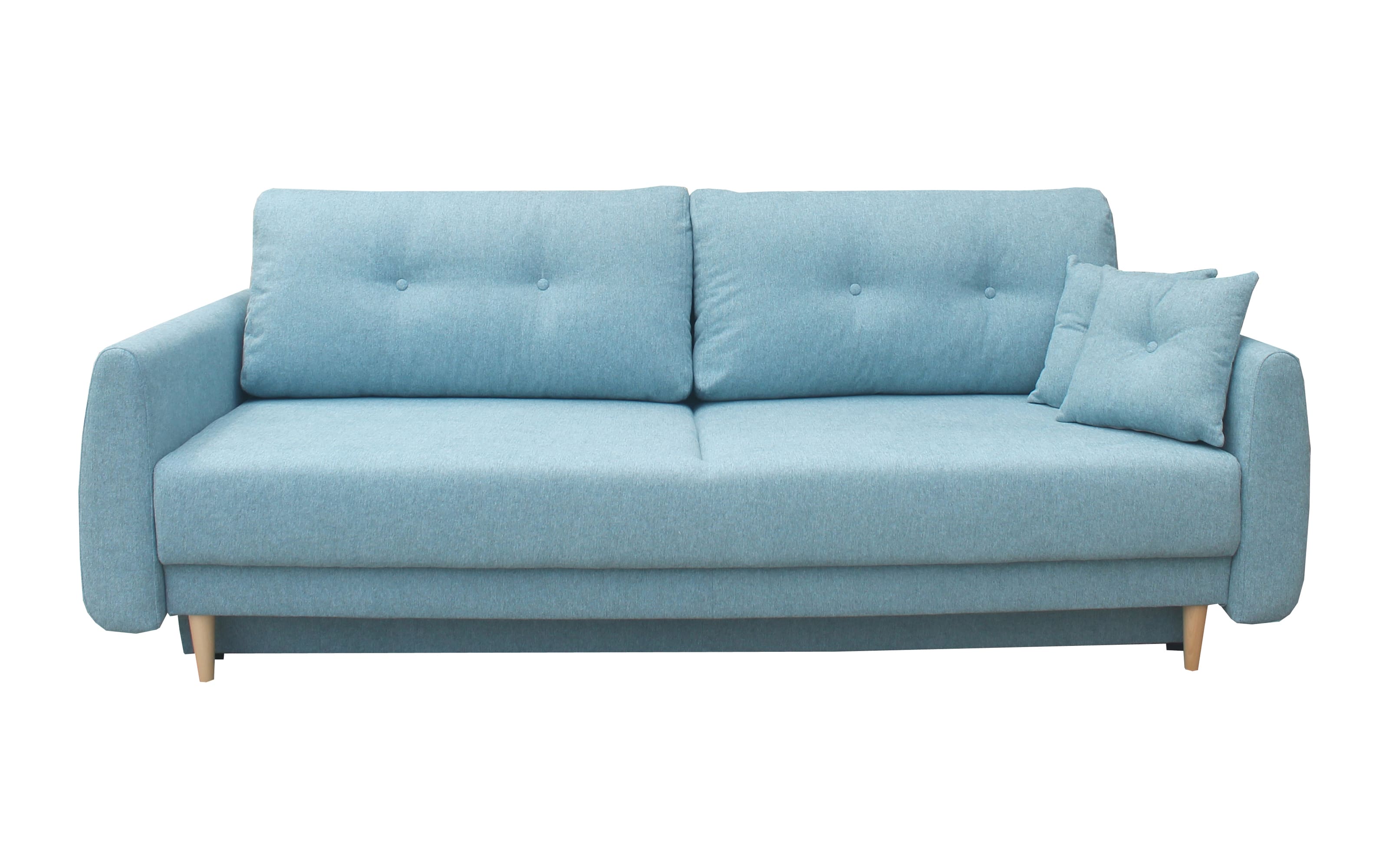 Schlafsofa Nord in aqua, mit Schlaffunktion, Liegefläche ca. 145 x 190 cm