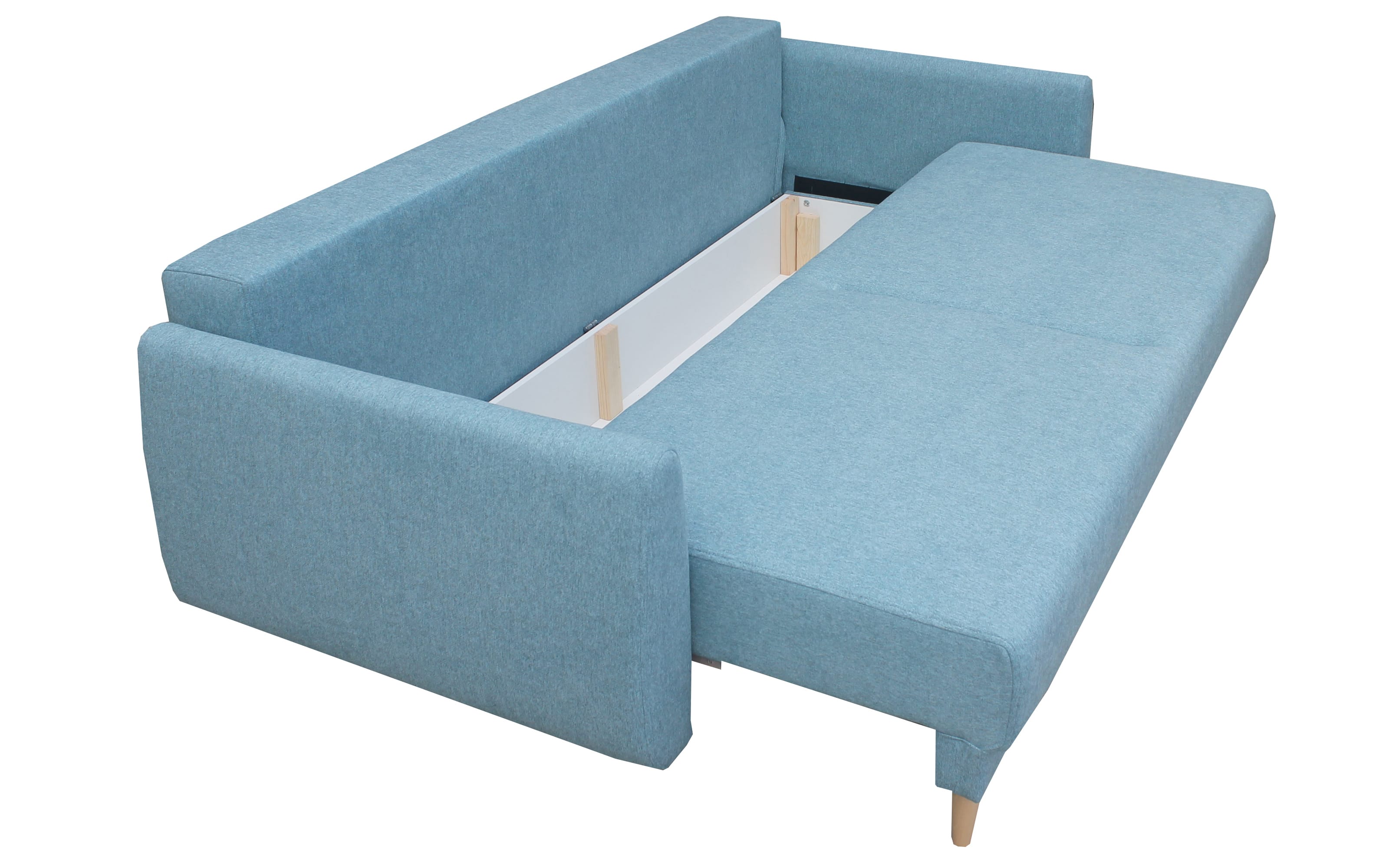 Schlafsofa Nord in aqua, mit Schlaffunktion, Liegefläche ca. 145 x 190 cm