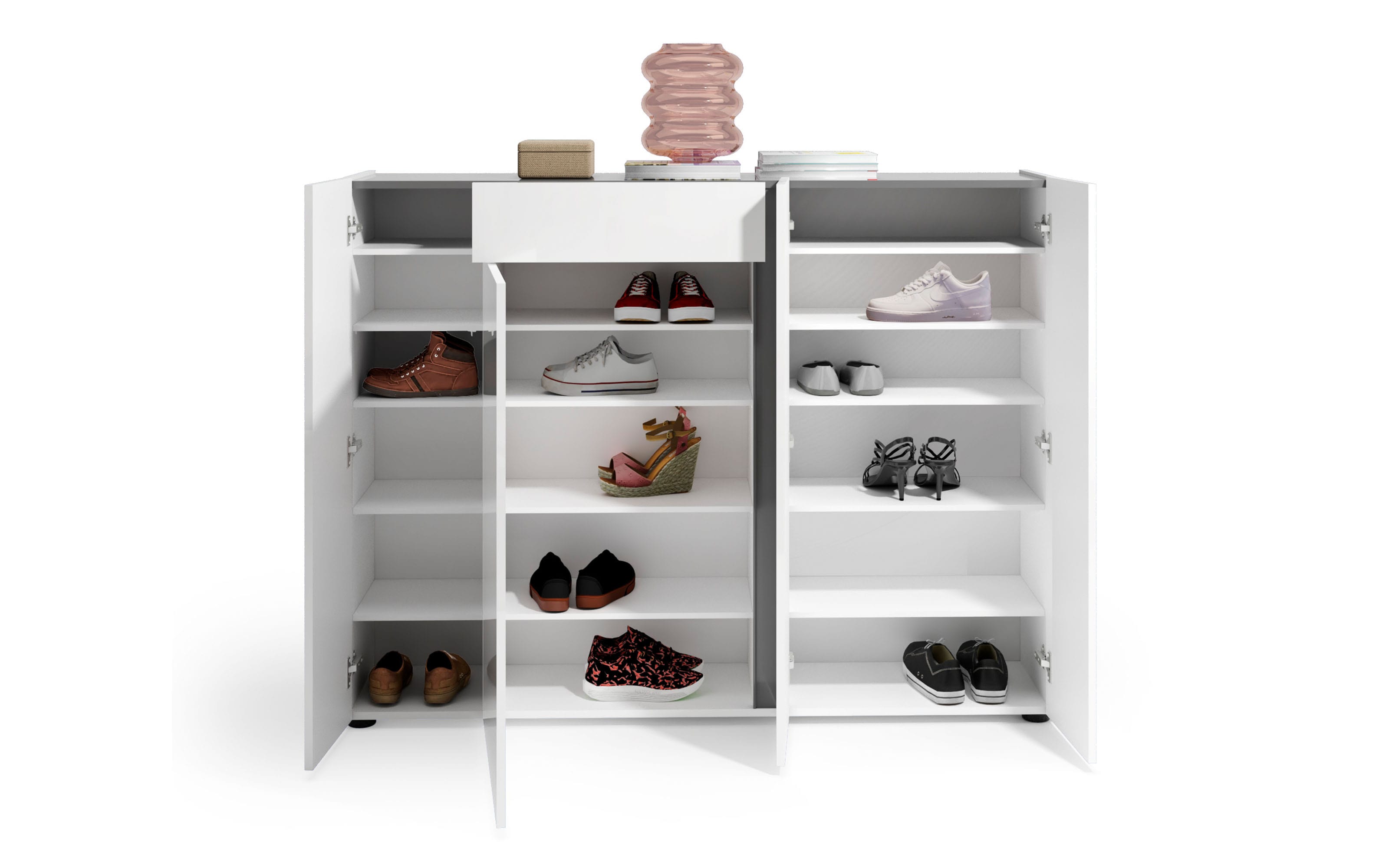 Schuhschrank III Atrium, weiß, 149 x 115 cm online bei Hardeck kaufen