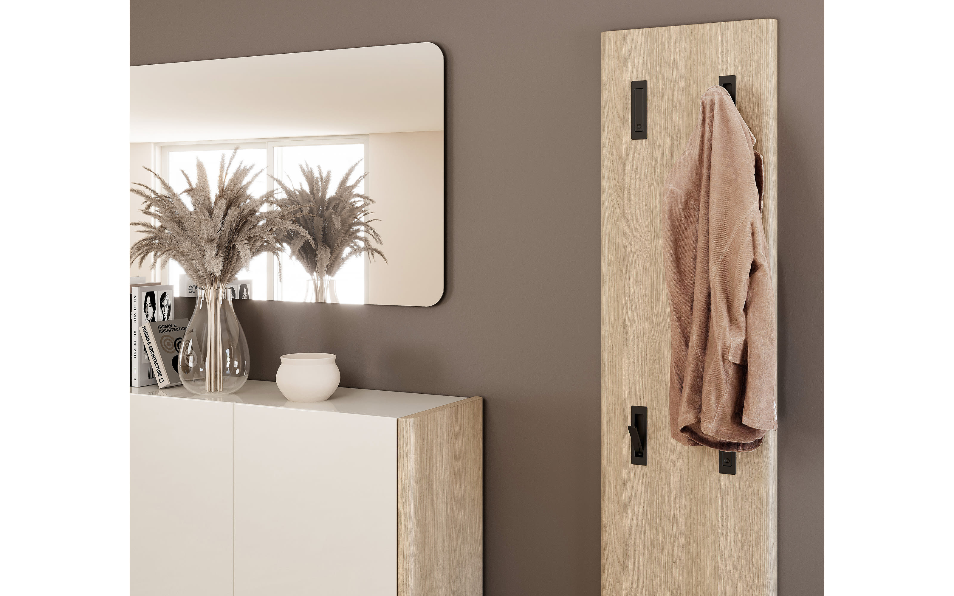 Garderobenpaneel Dillon, Eiche Lindberg-Nachbildung