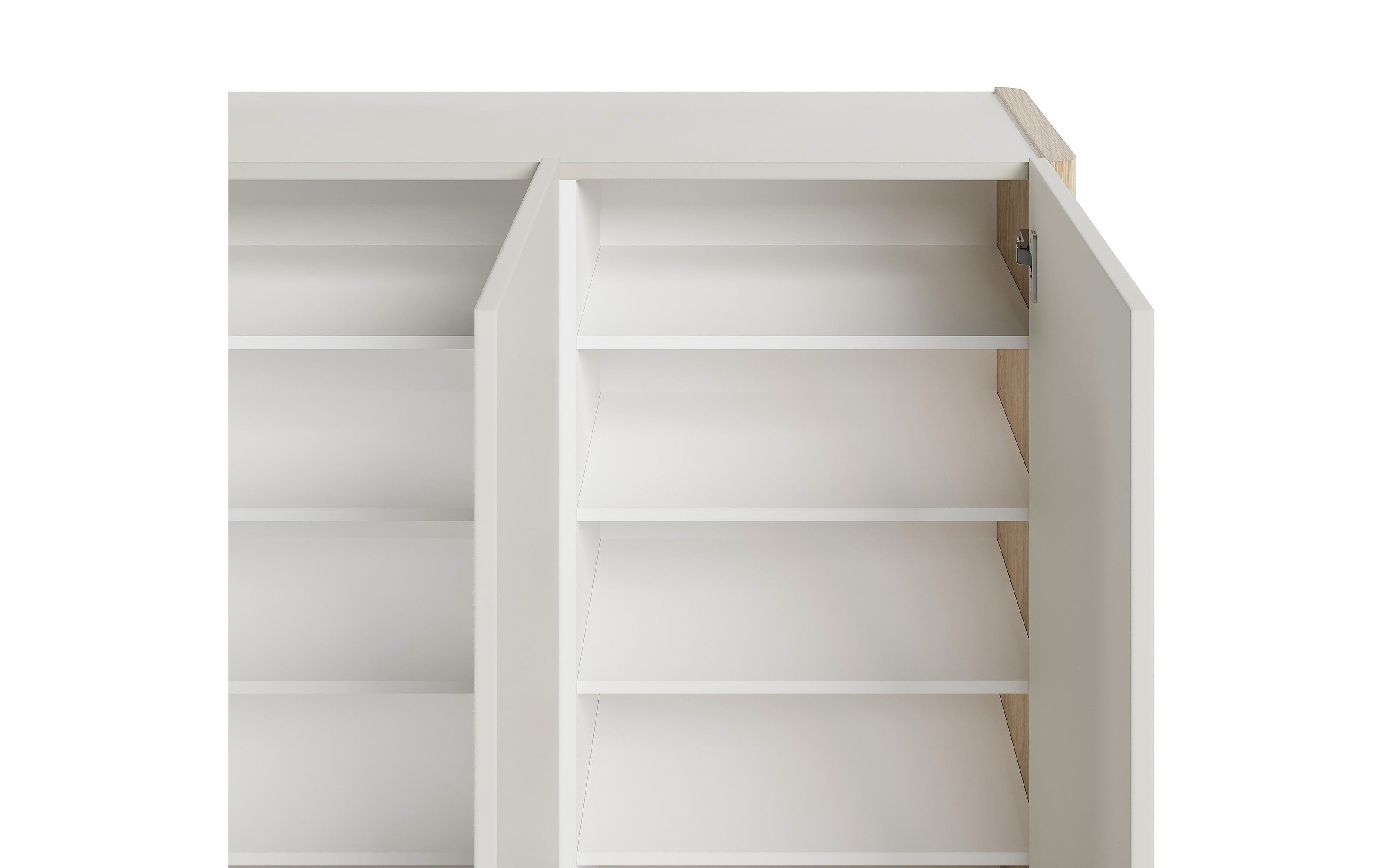 Schuhschrank Dillon, Eiche Lindberg-Nachbildung/grau