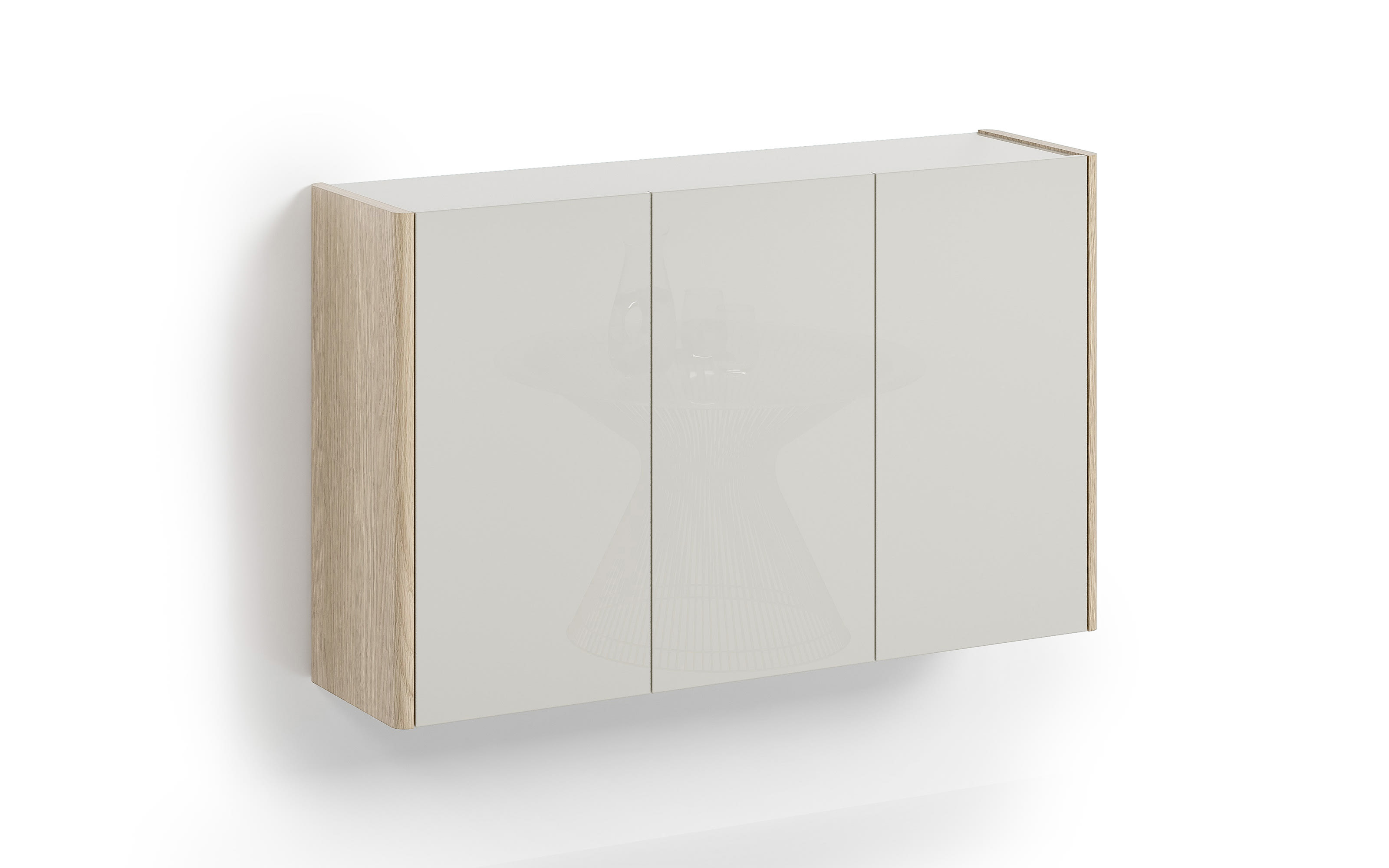 Schuhschrank Dillon, Eiche Lindberg-Nachbildung/grau