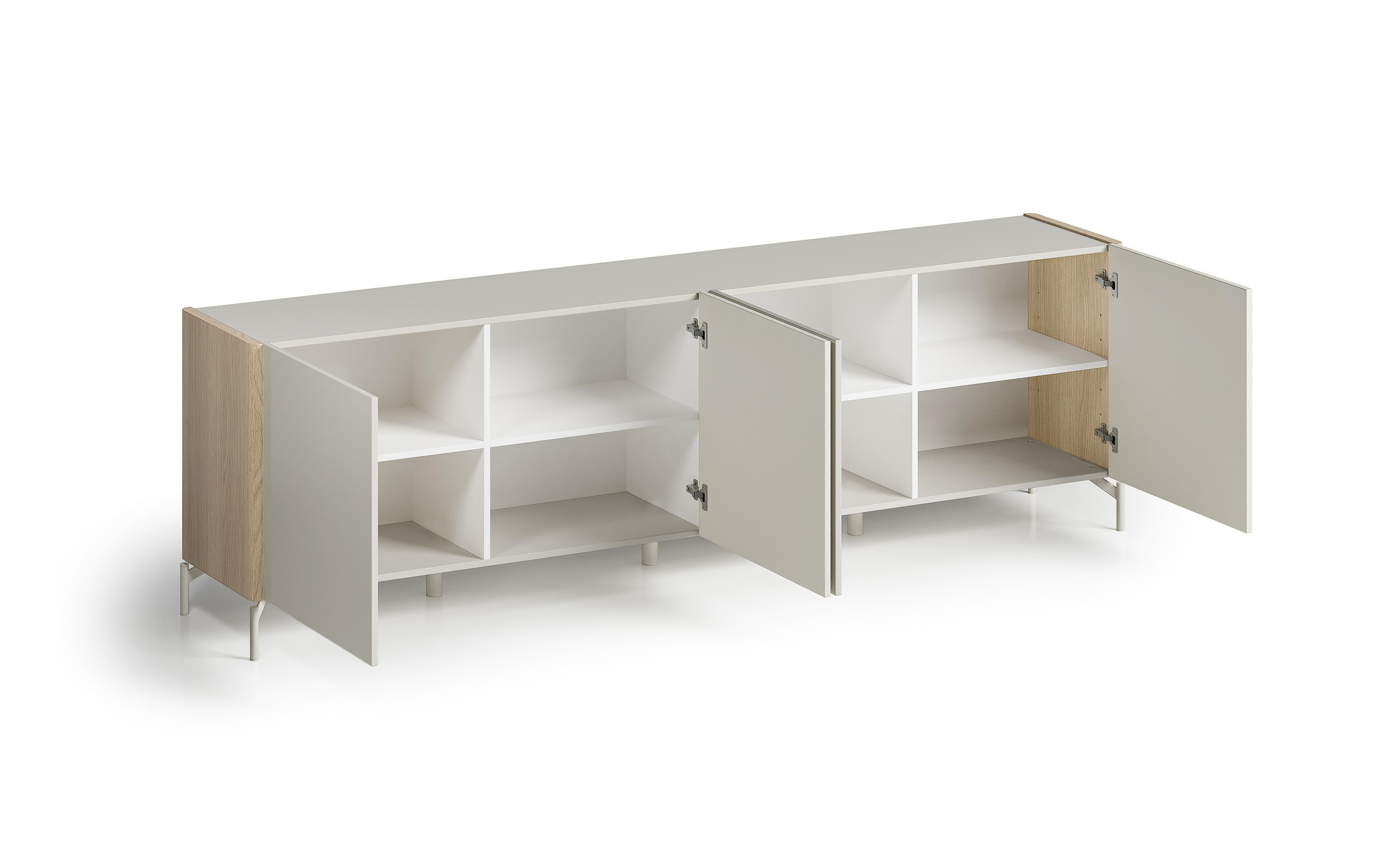 Sideboard Dillon, Eiche Lindberg-Nachbildung/grau