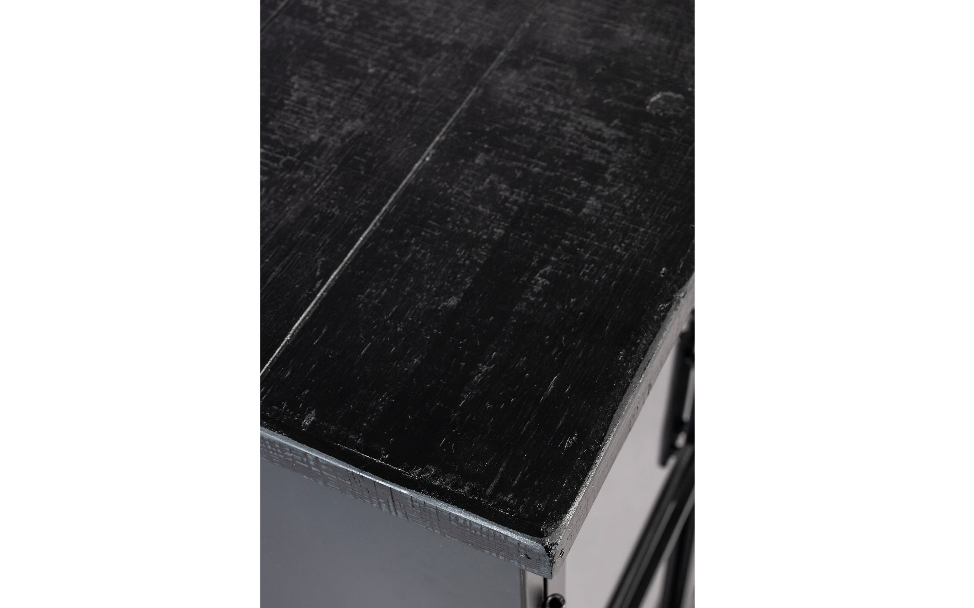 Kabinett Ferre L in Vintage schwarz, 76 cm 