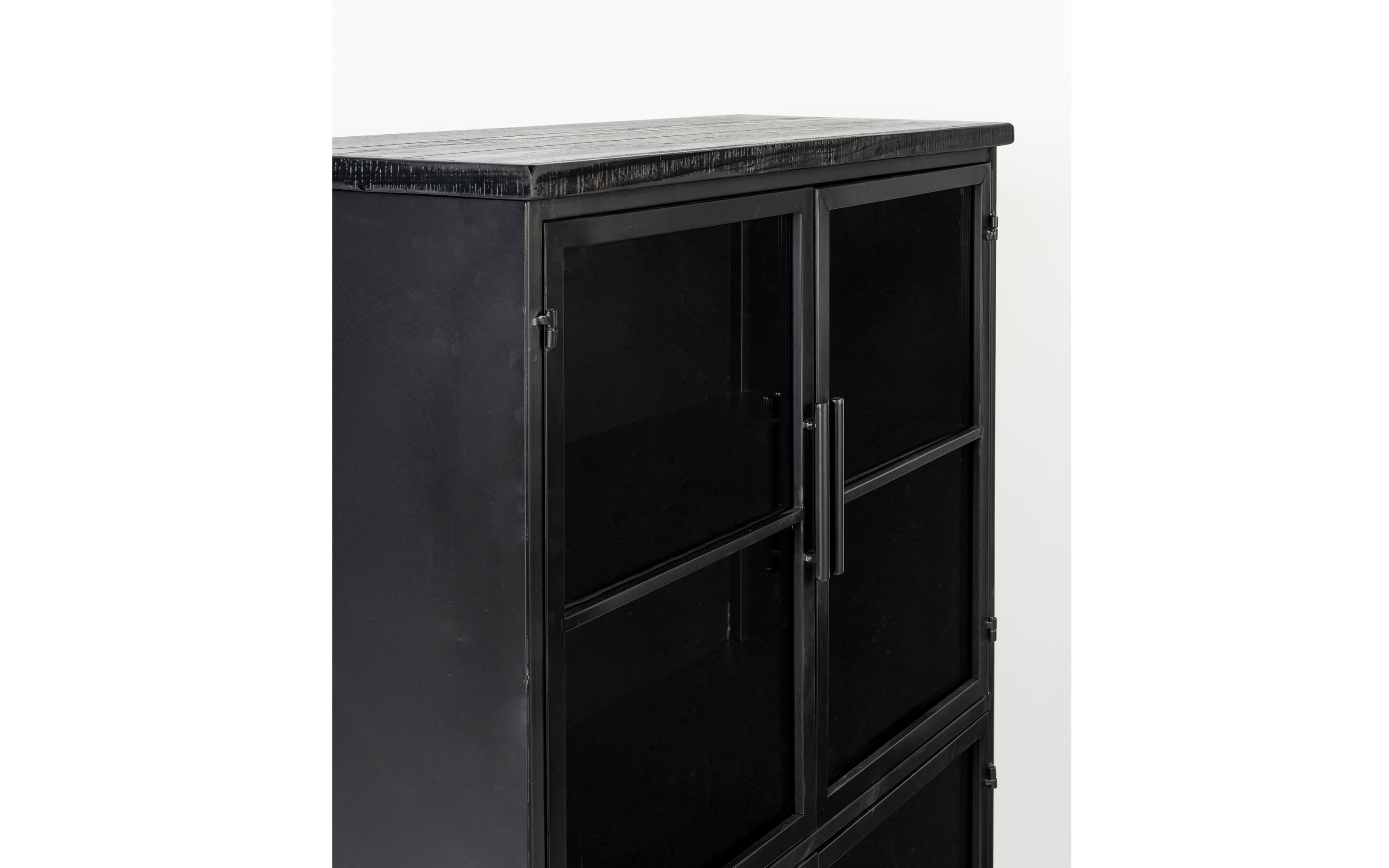 Kabinett Ferre L in Vintage schwarz, 76 cm 