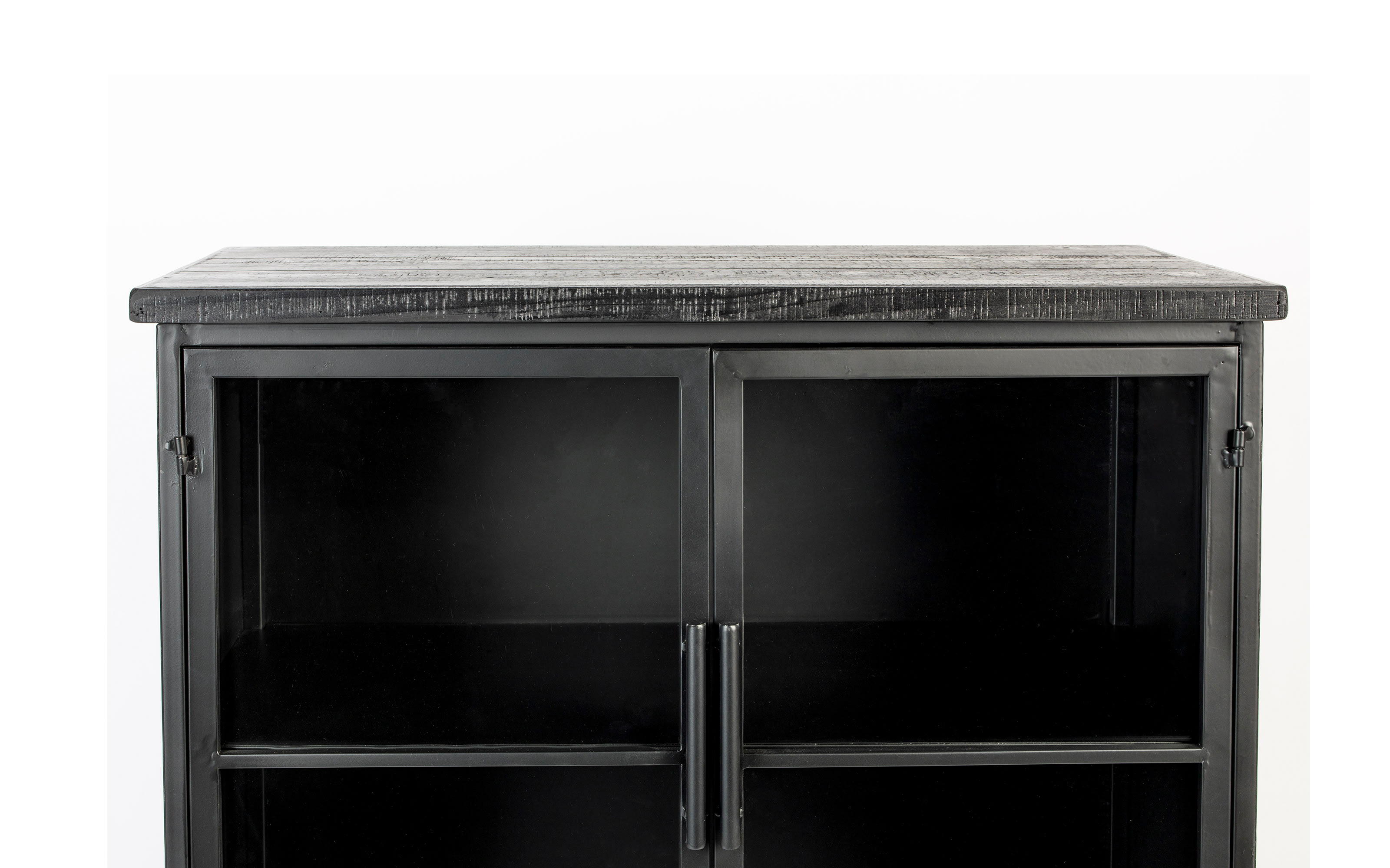 Kabinett Ferre L in Vintage schwarz, 76 cm 