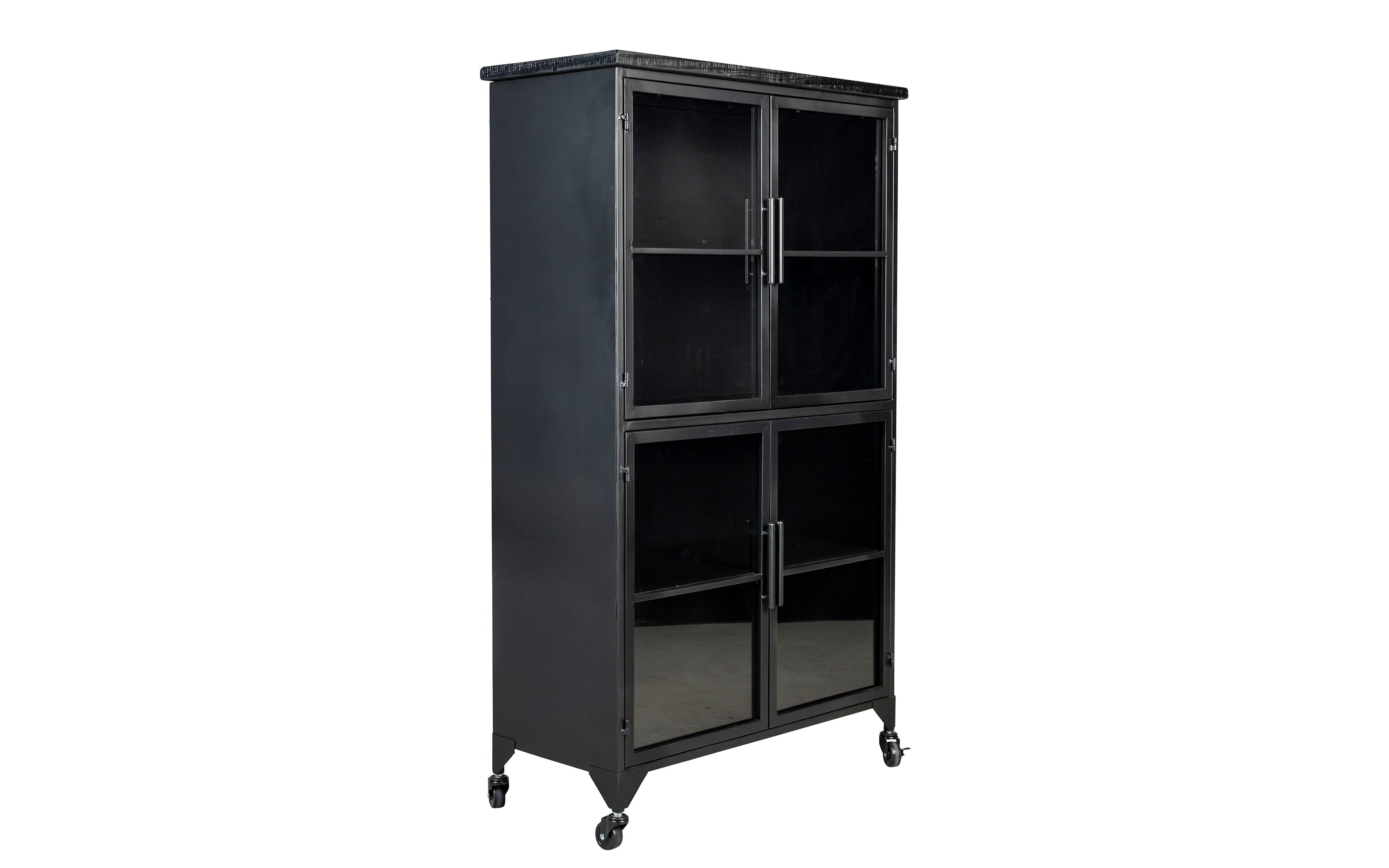 Kabinett Ferre L in Vintage schwarz, 76 cm 