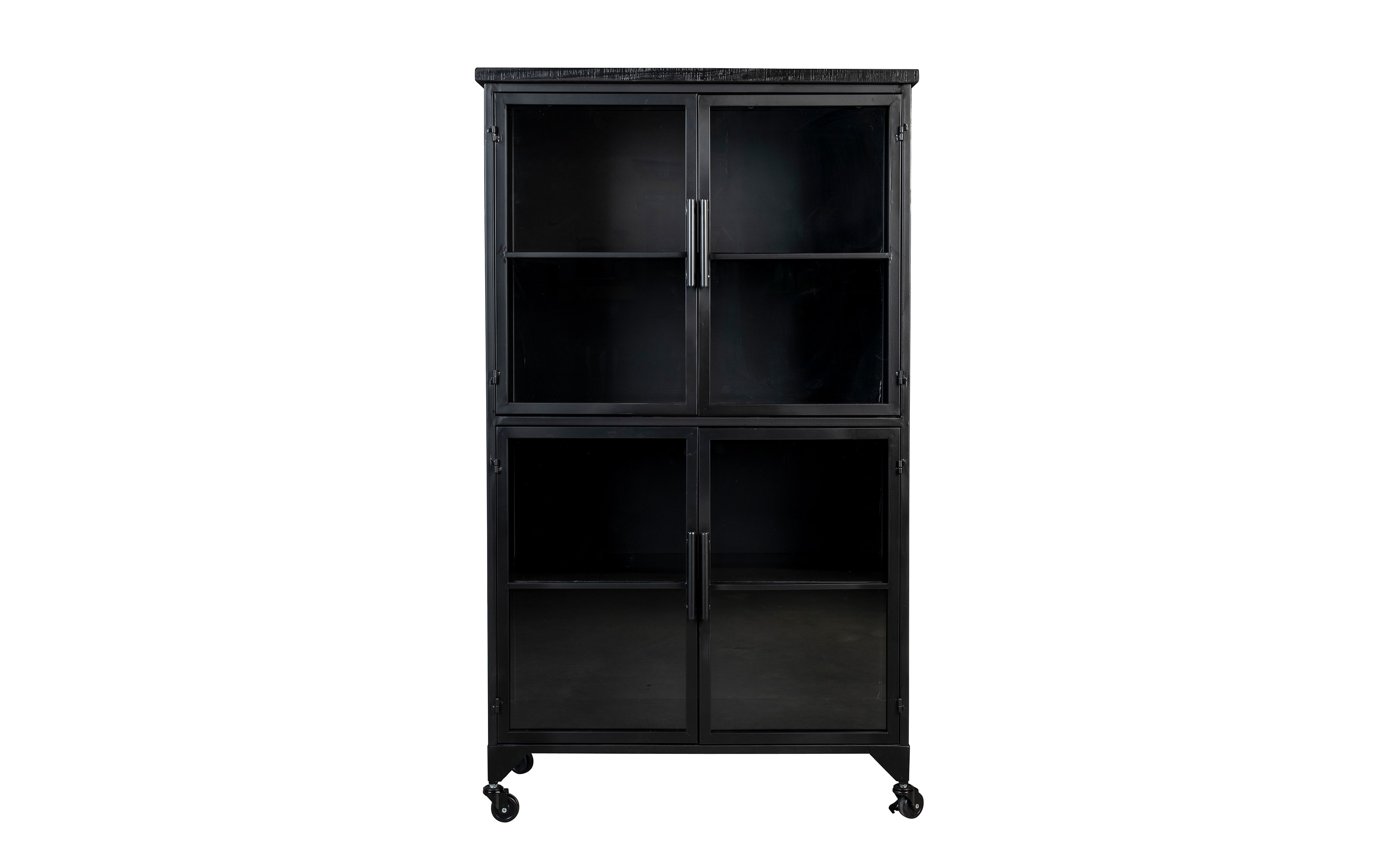 Kabinett Ferre L in Vintage schwarz, 76 cm 