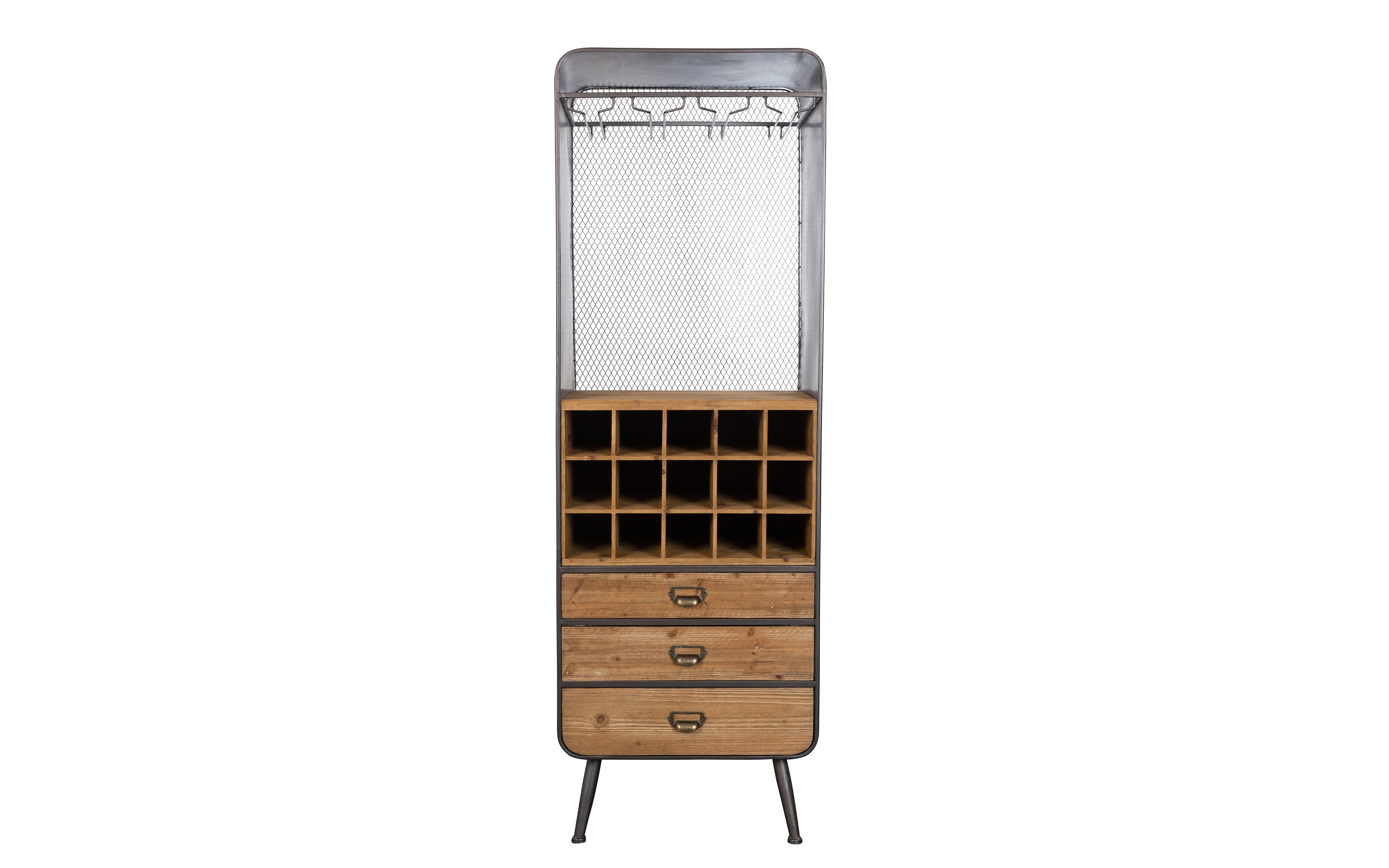 Kabinett Vino, Tanne massiv, anthrazit, 56 cm 