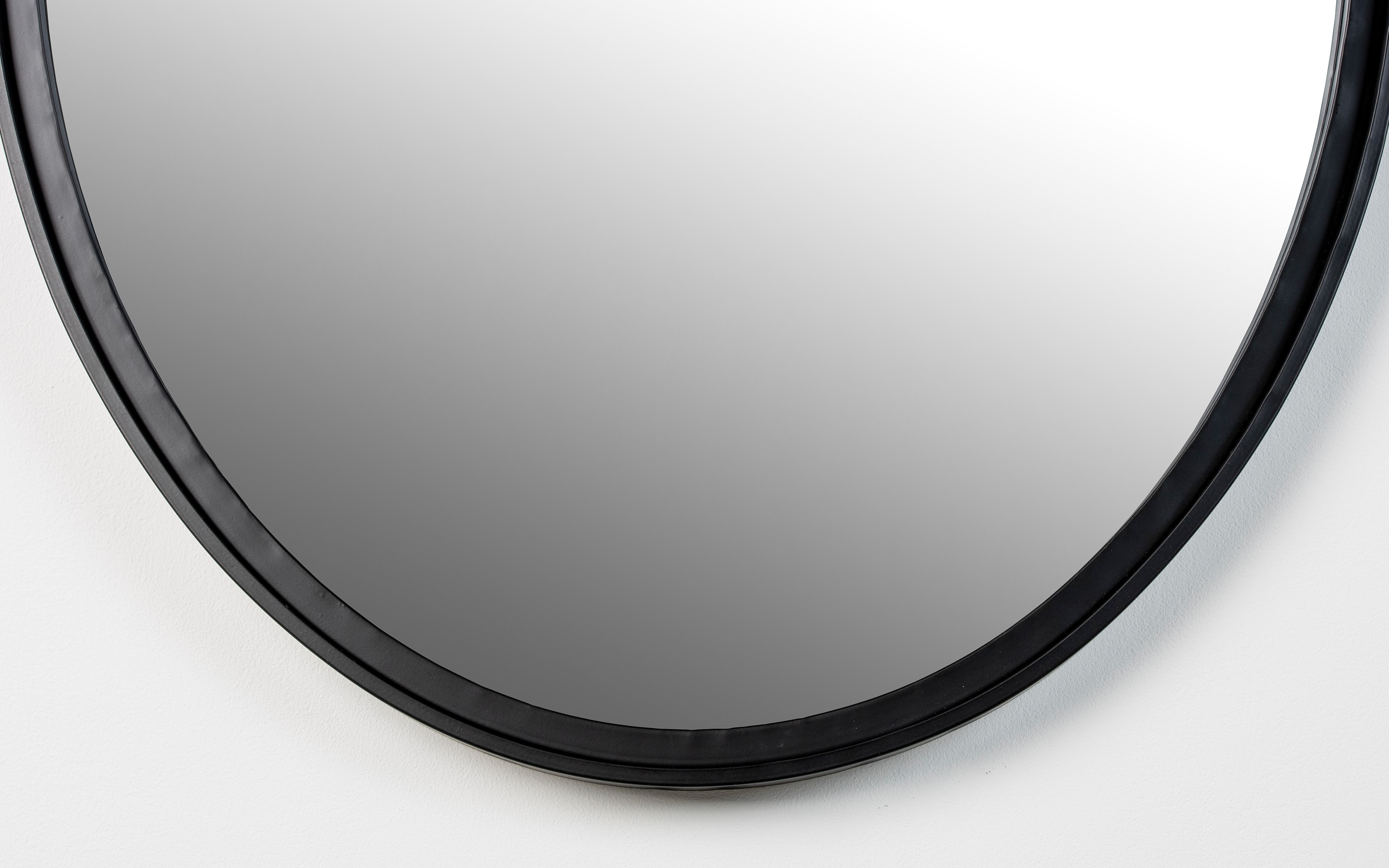 Spiegel Matz Oval M, schwarz, 60 x 80 cm 