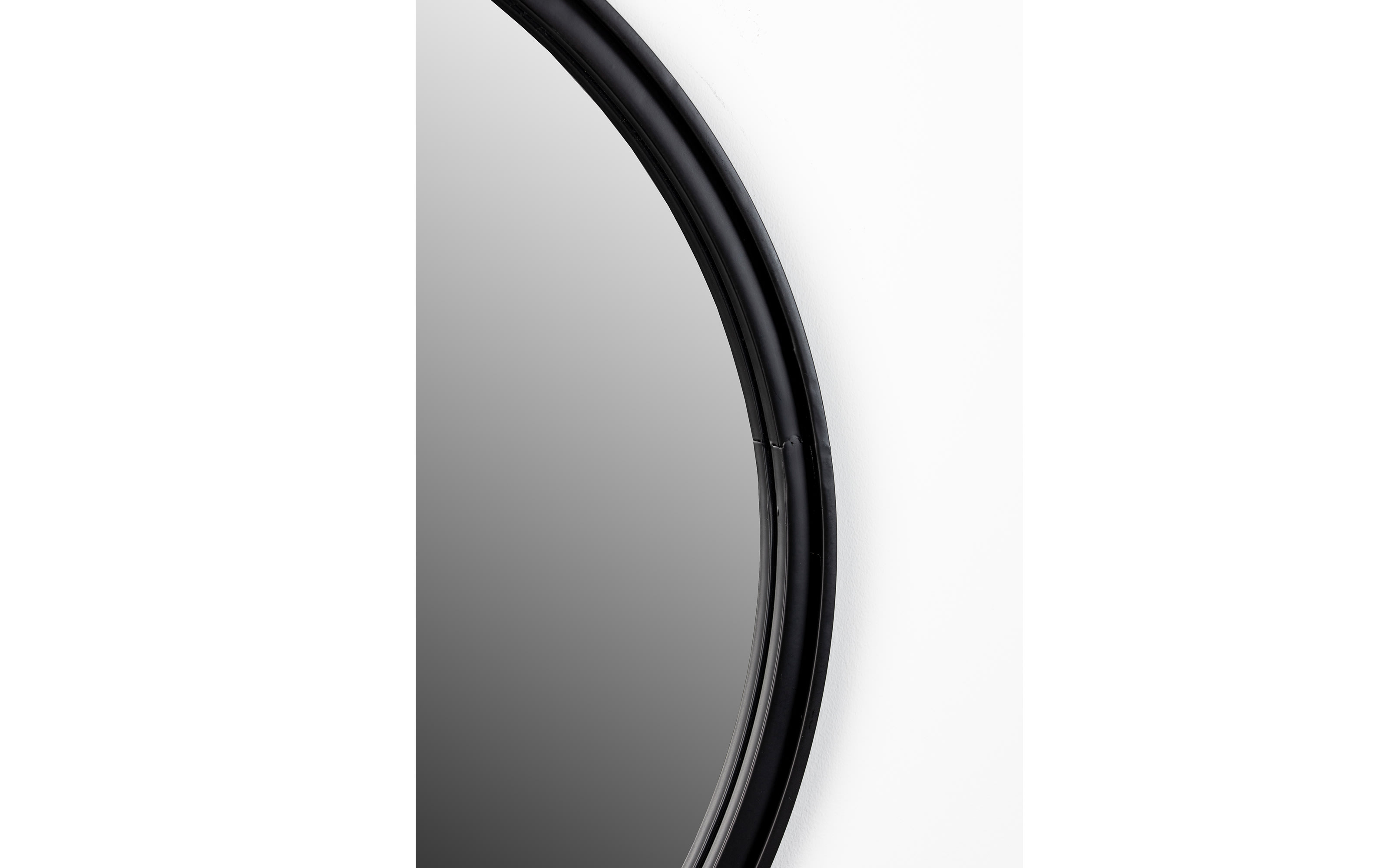 Spiegel Matz Round, schwarz, 60 cm 