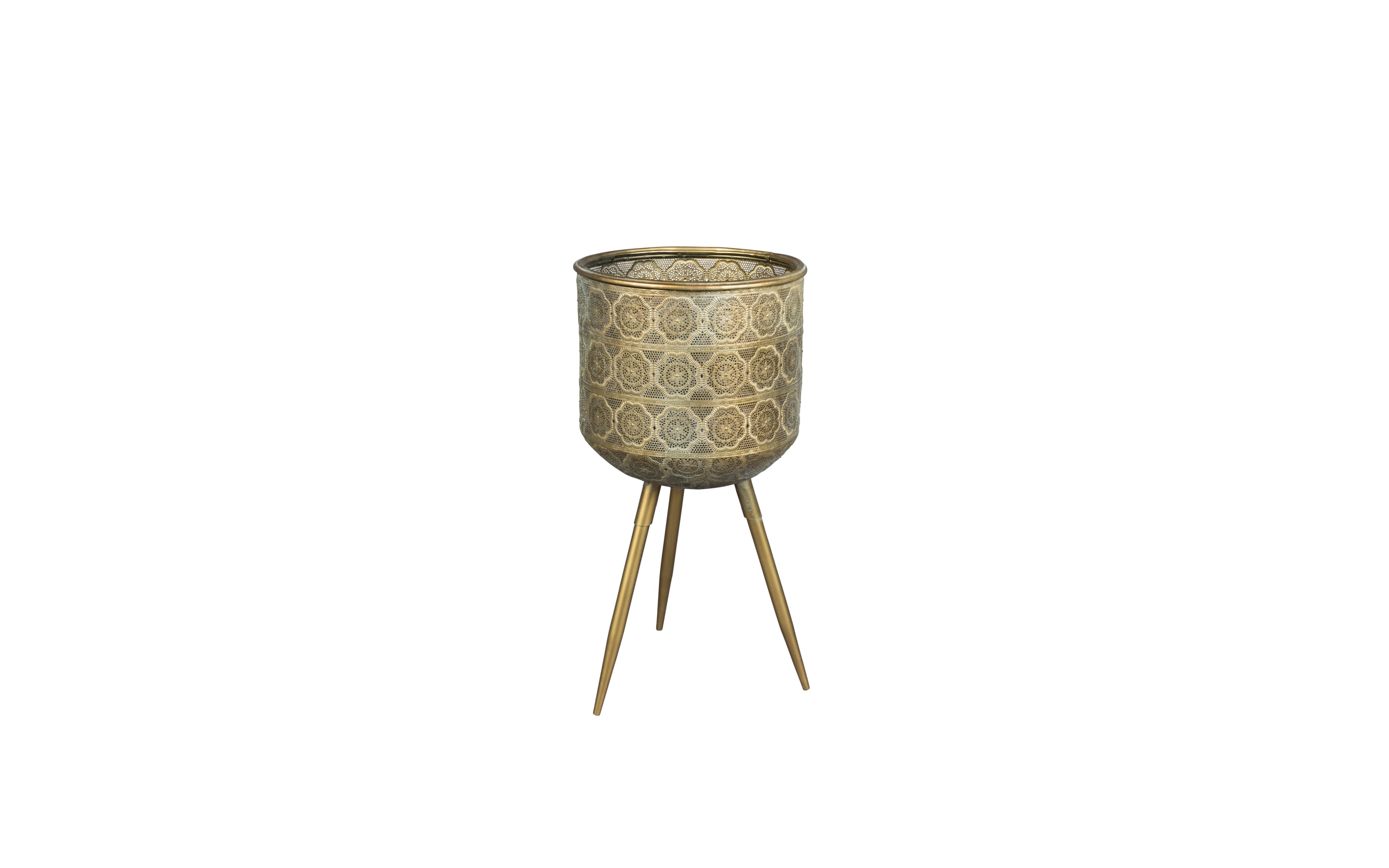 Pflanzenständer Botanique L, Eisen, gold, 53 cm