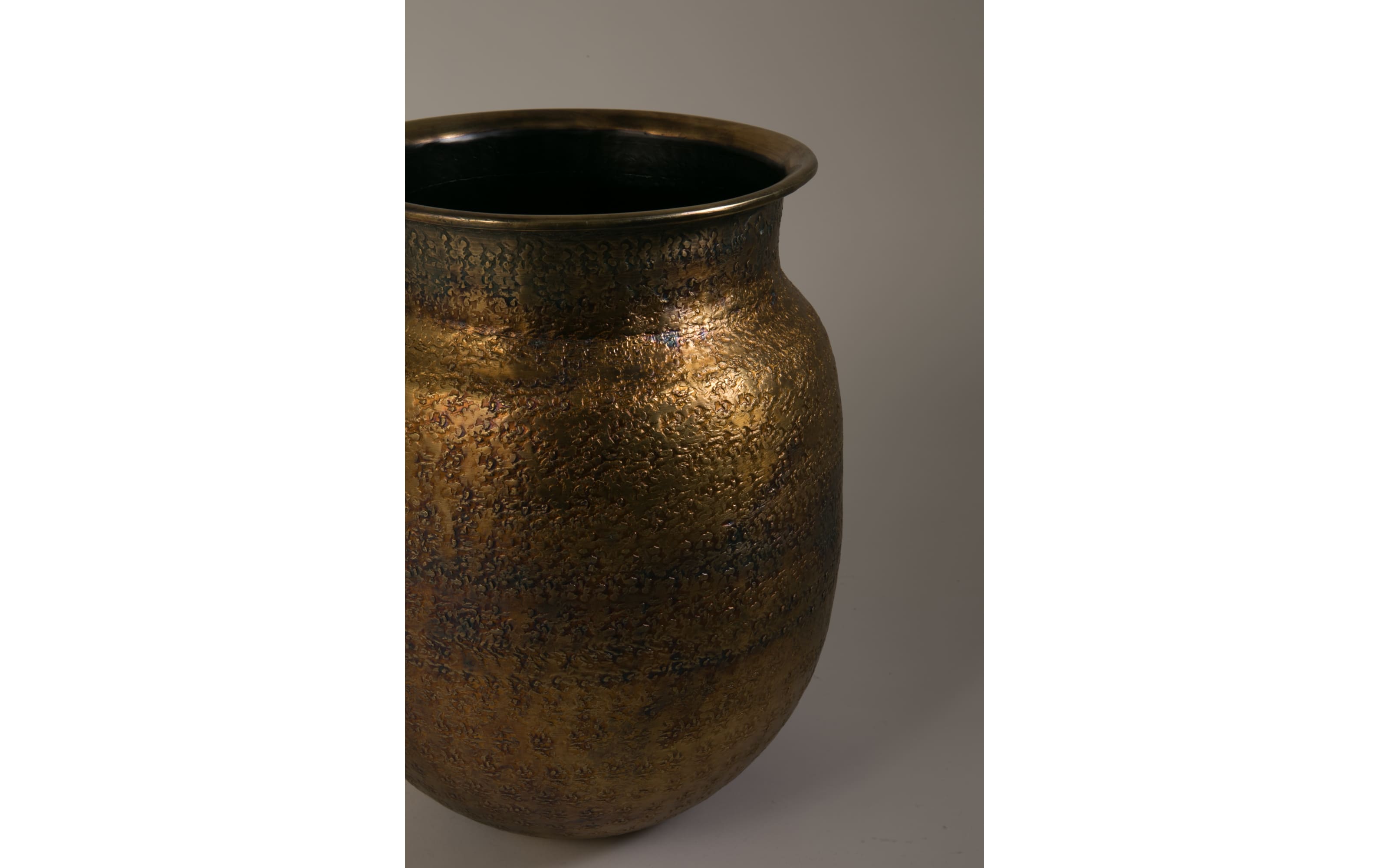 Vase Baha aus Aluminium in gold, 33 cm