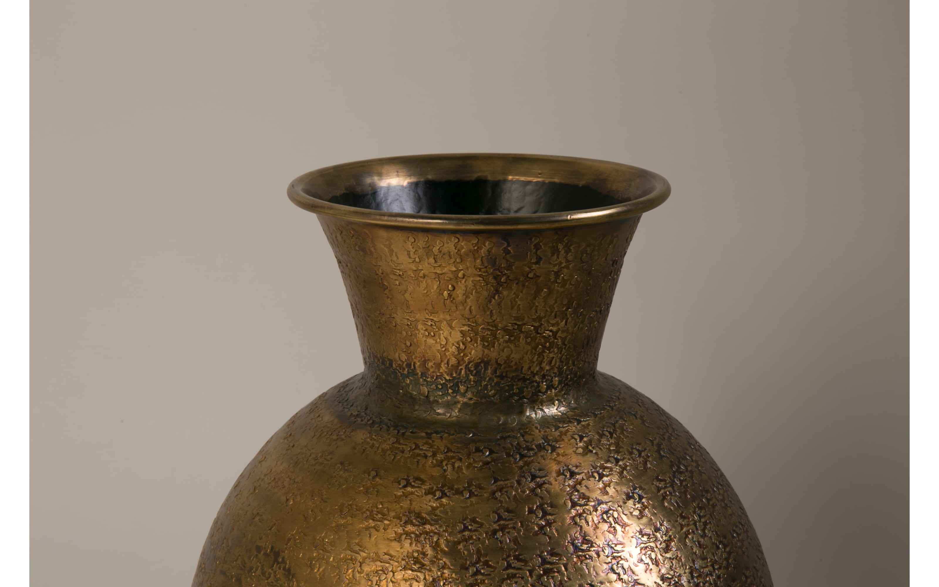 Vase Bahir aus Aluminium in gold, 40 cm