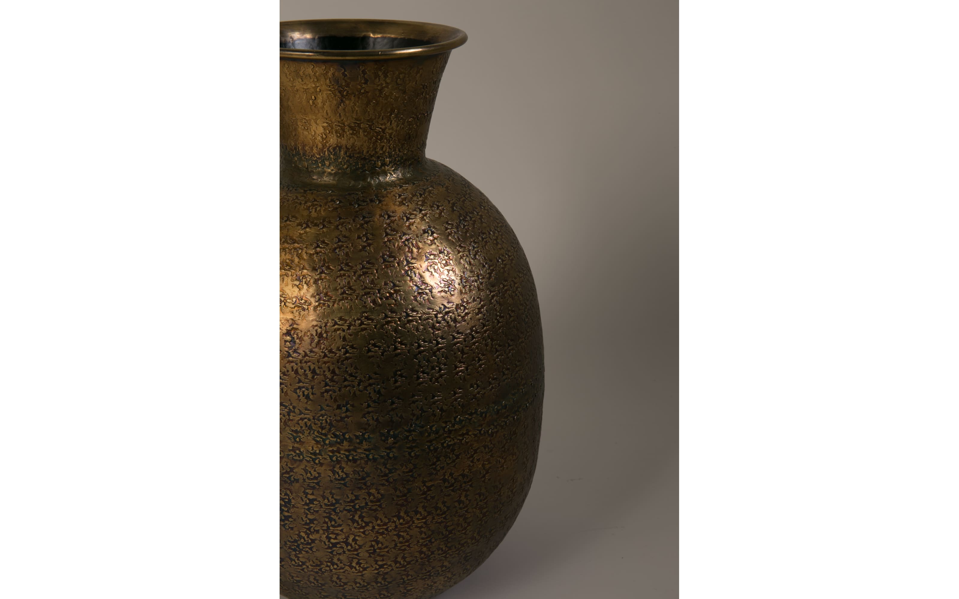 Vase Bahir aus Aluminium in gold, 40 cm