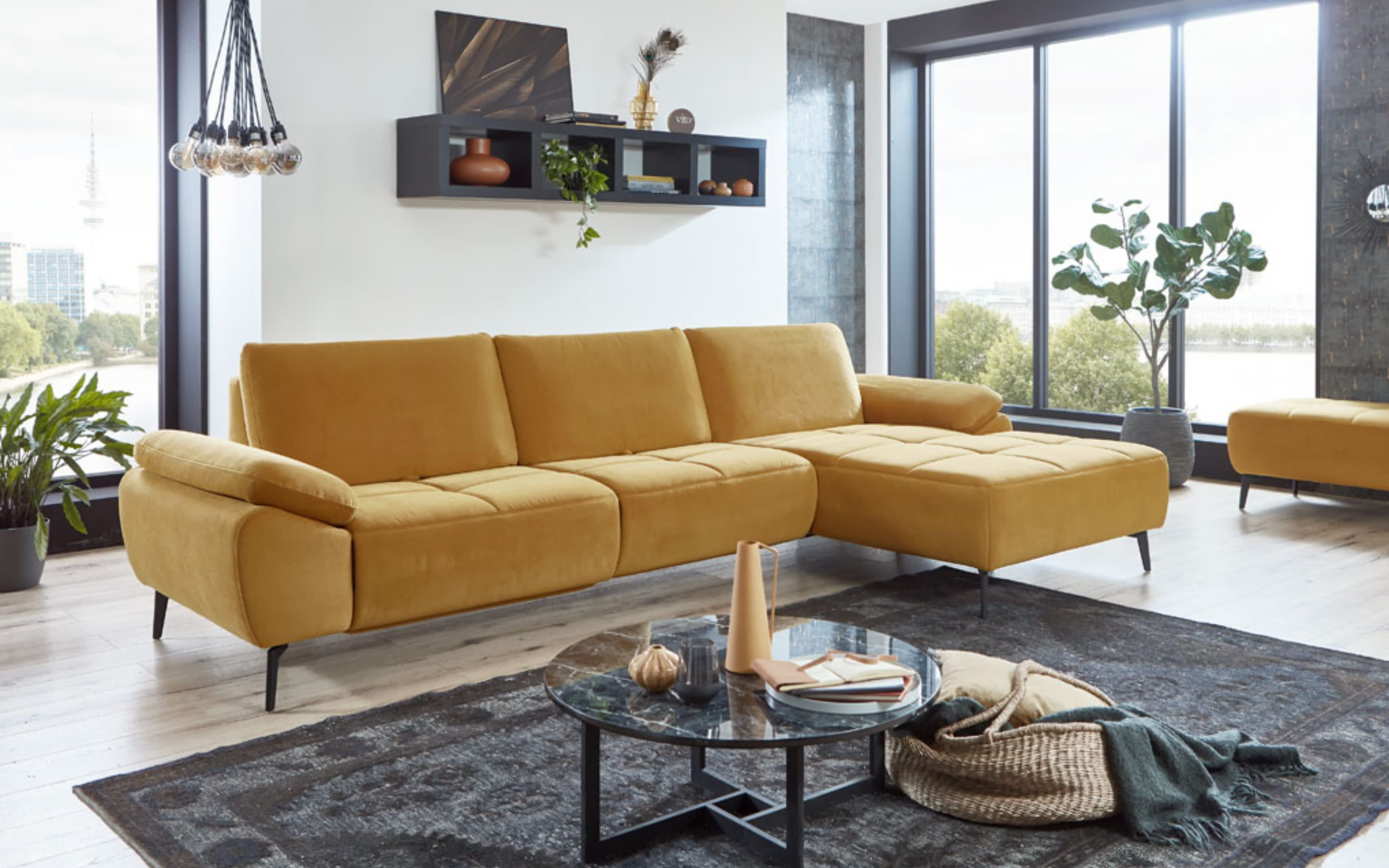 Wohnlandschaft Crooza, gelb