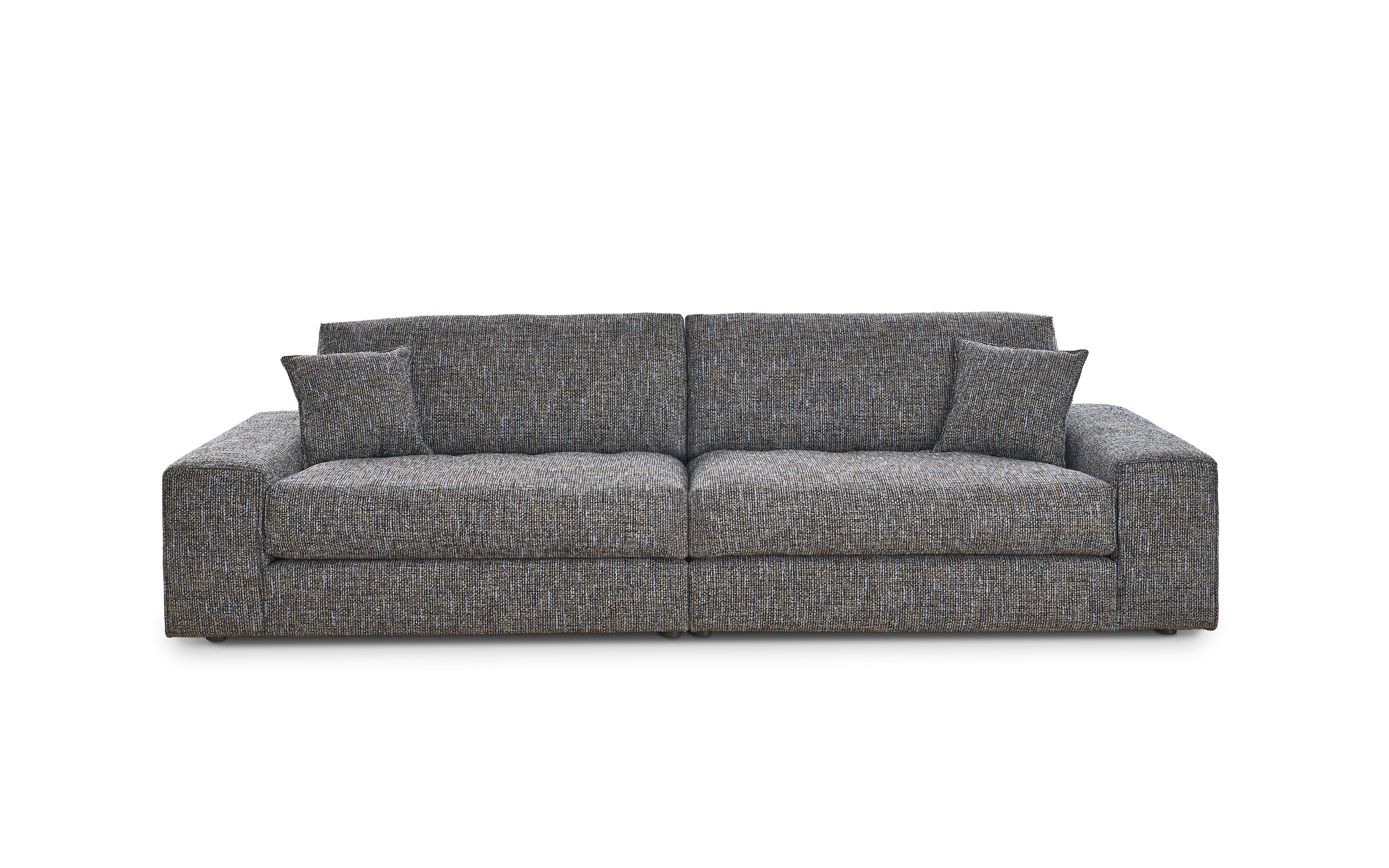 Bigsofa Dallas, blaugrau, inkl. Kissen 