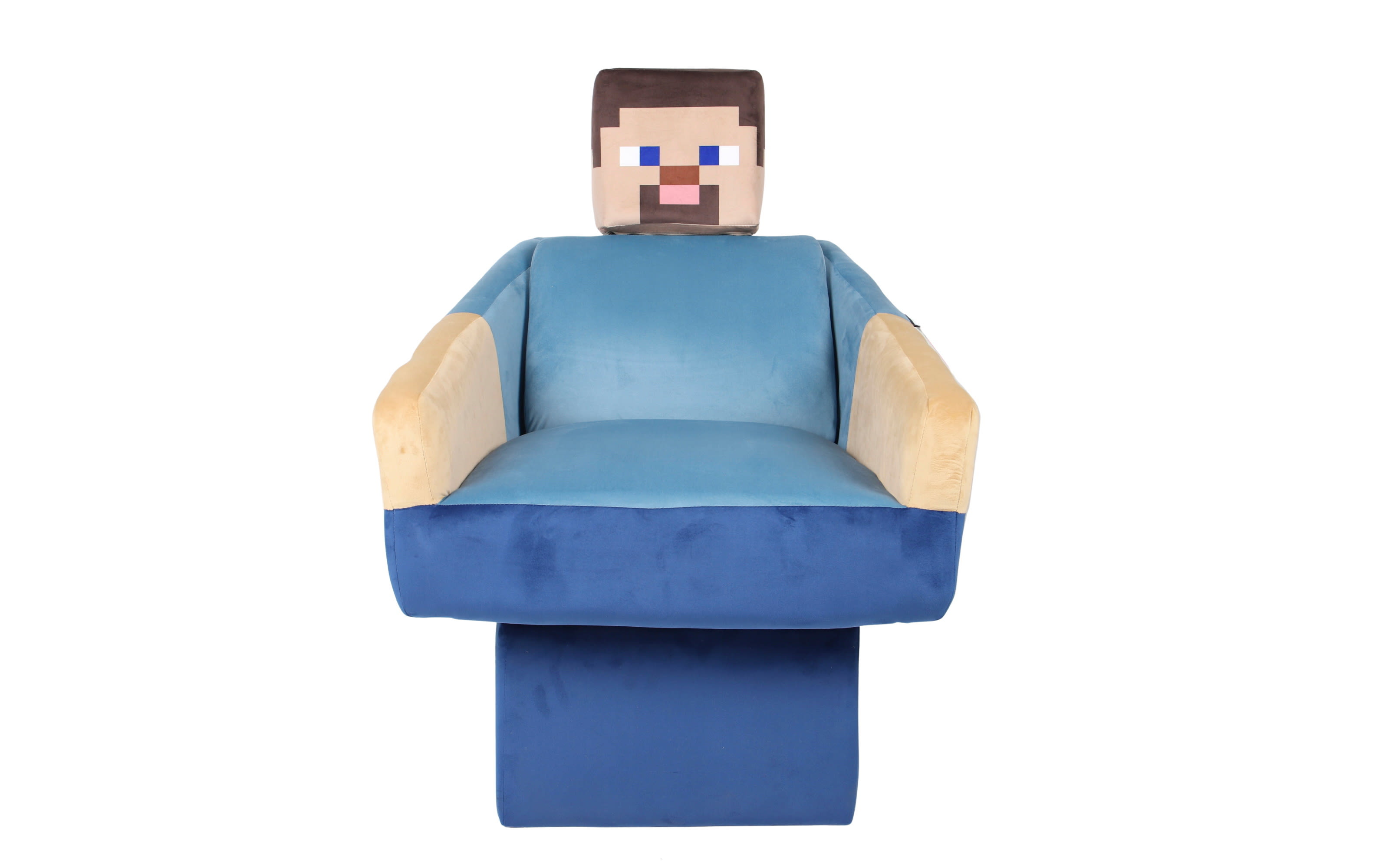 Minecraft Drehsessel Steve, blau/beige