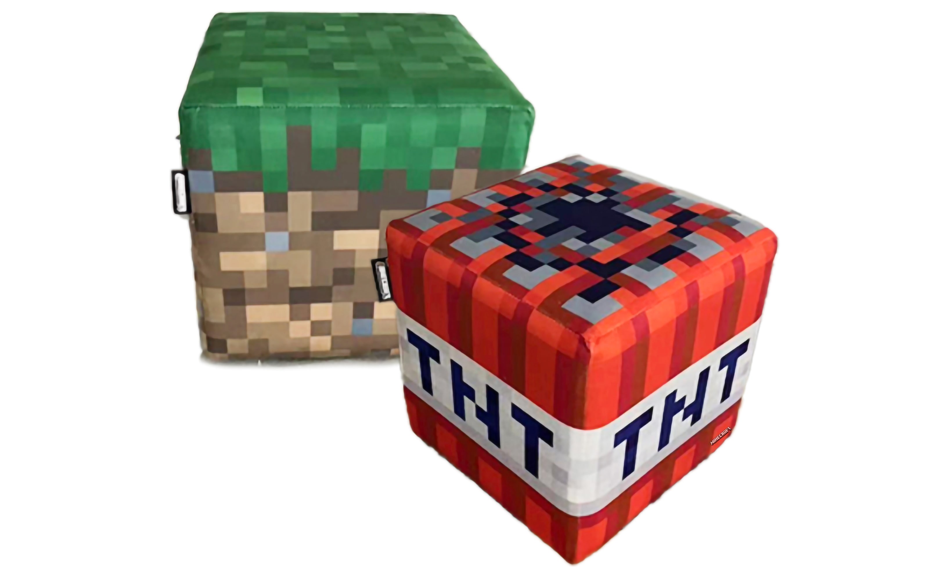 Minecraft Pouf, Grassblock/TNT, 2er-Set