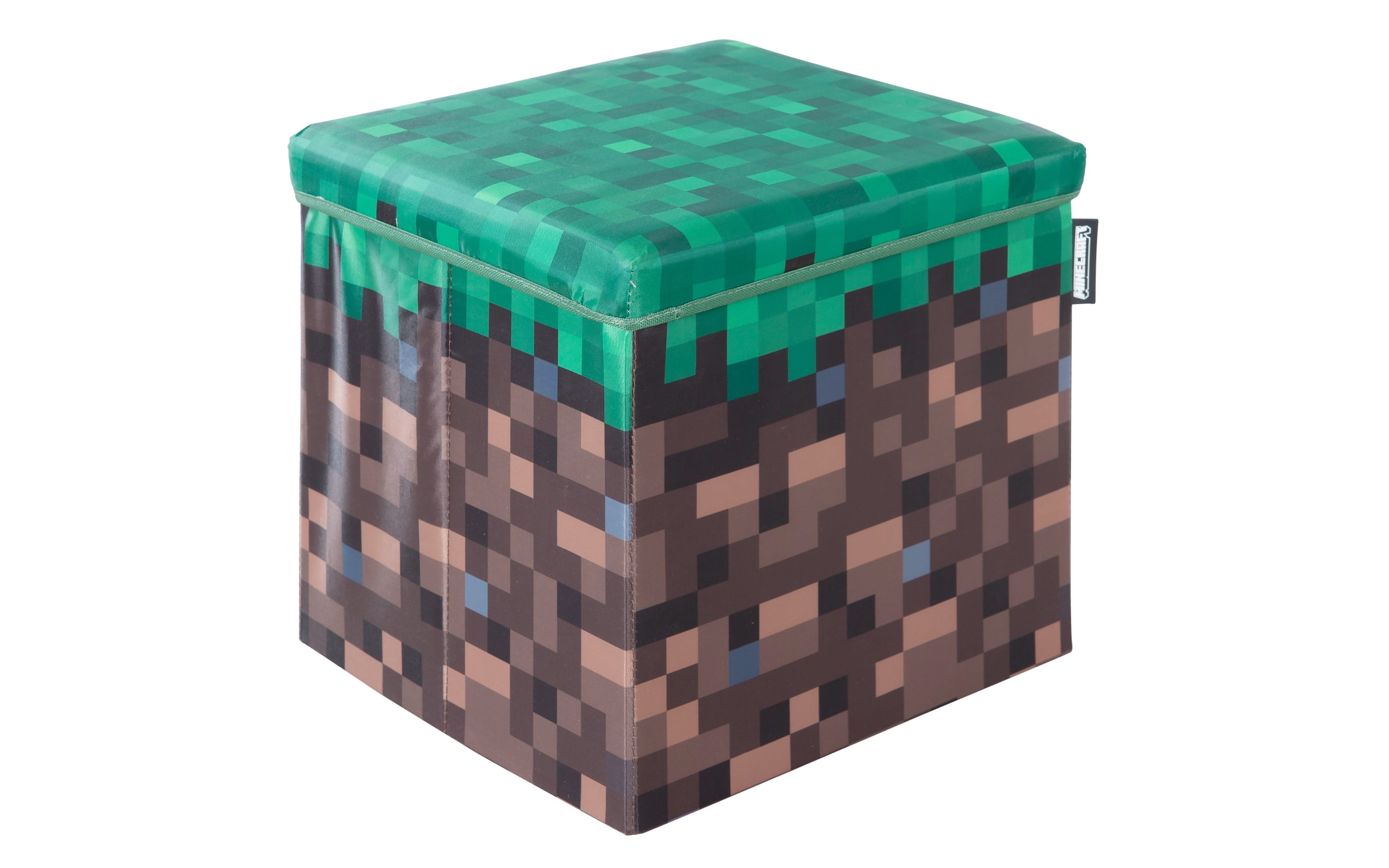 Minecraft Sitz- und Aufbewahrungsbox Grasblock, braun/grün