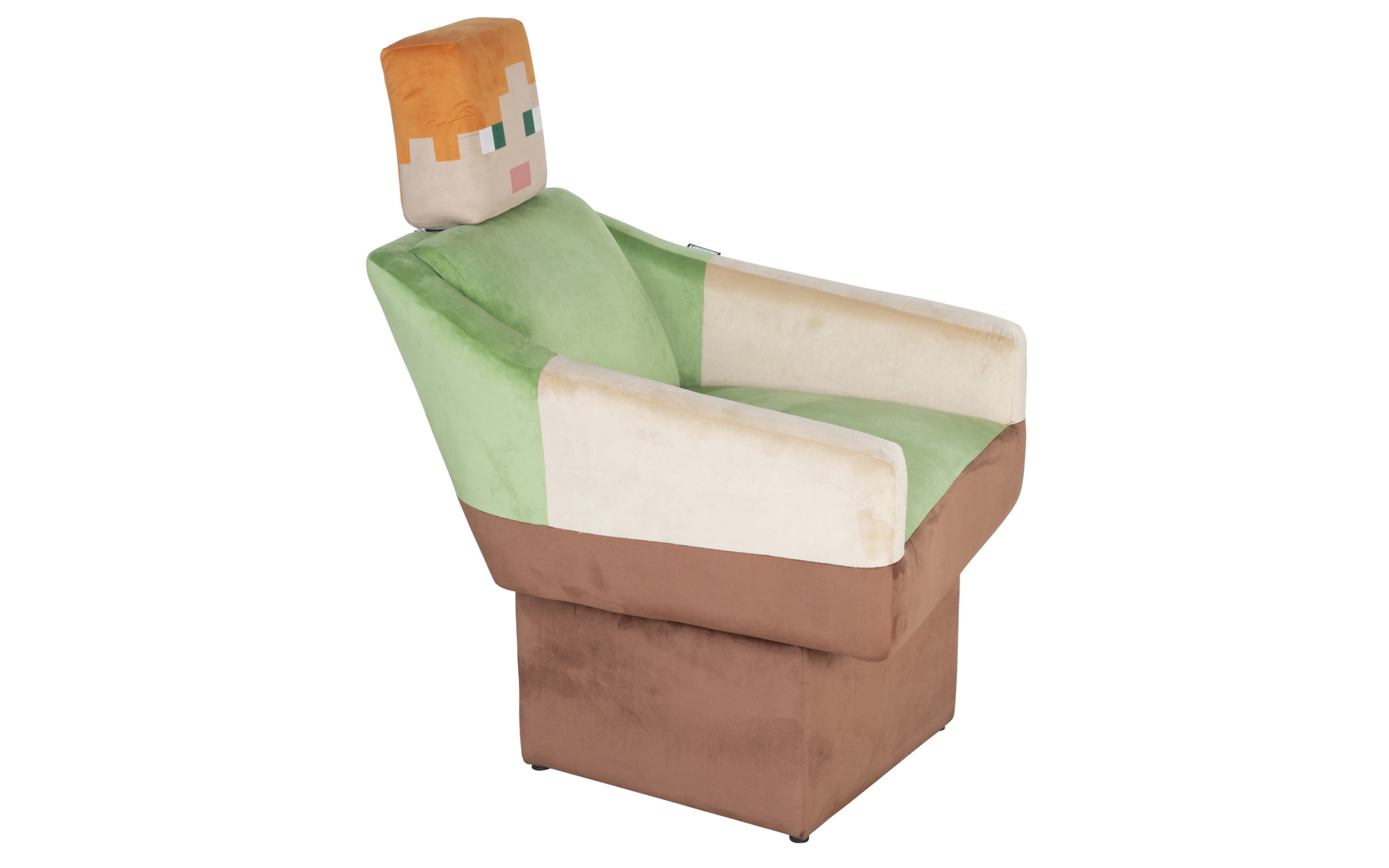 Minecraft Drehsessel Alex, grün/braun/beige