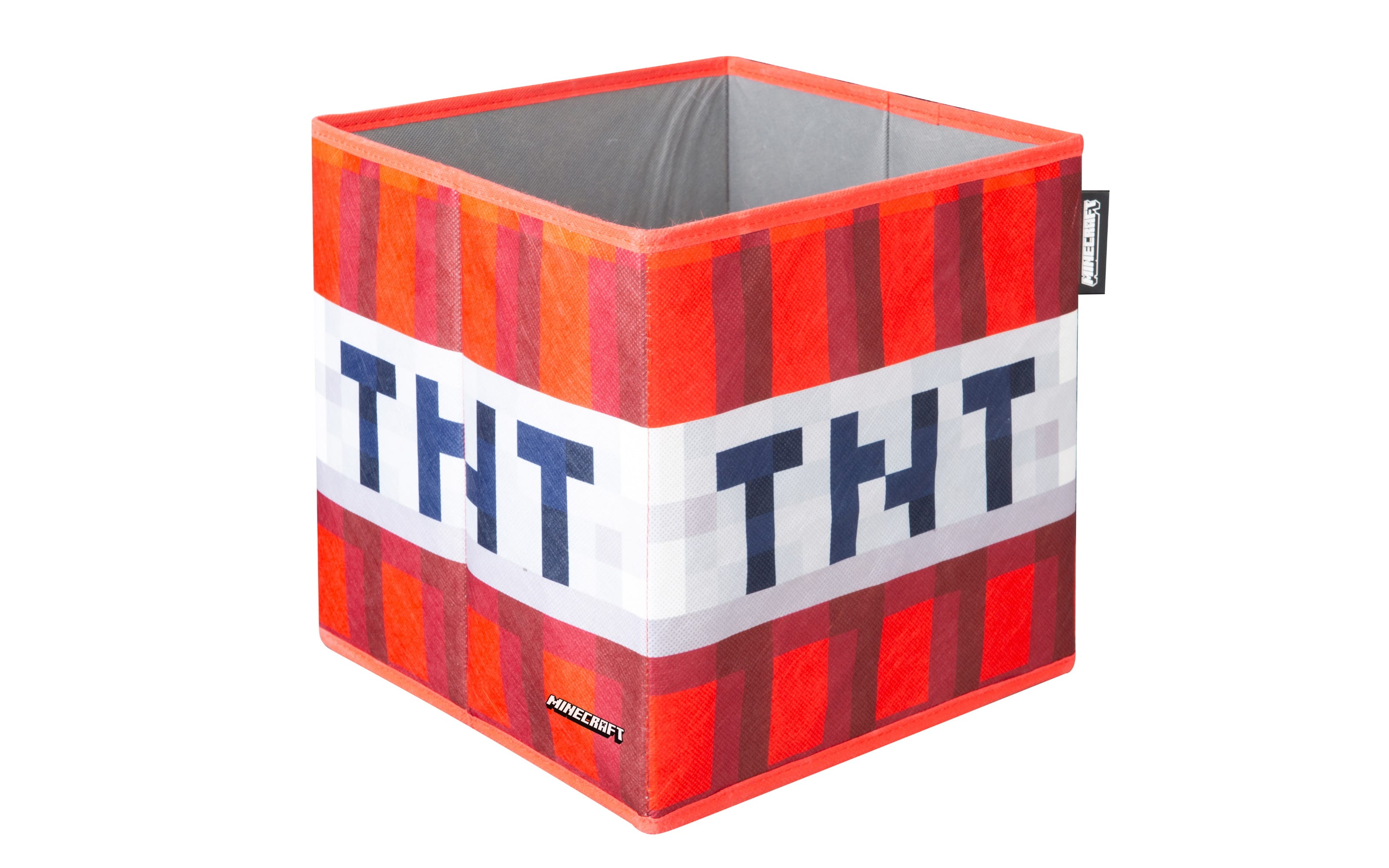 Minecraft Stoffboxen 2er-Set Grasblock und TNT, braun/rot