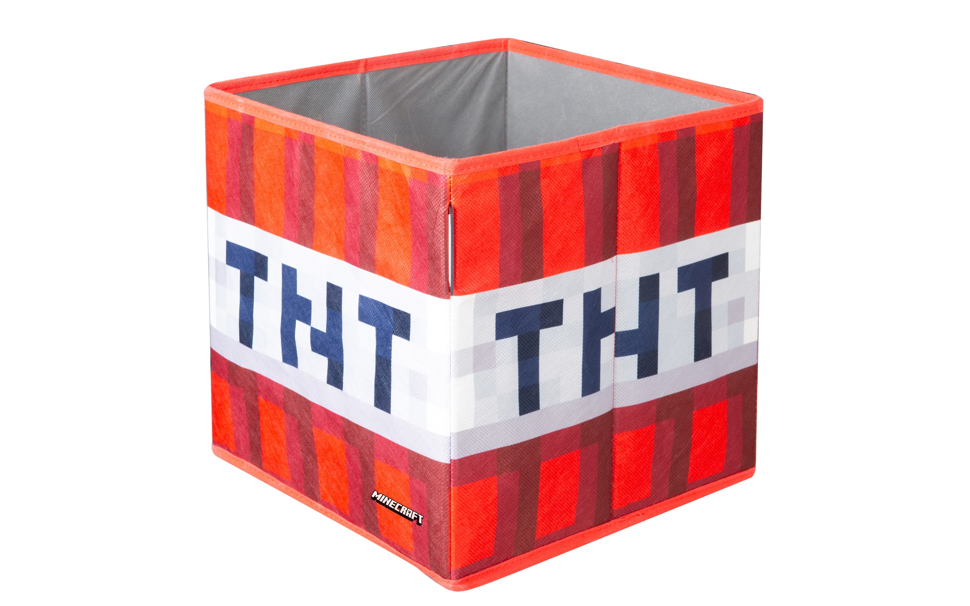 Minecraft Stoffboxen 2er-Set Grasblock und TNT, braun/rot