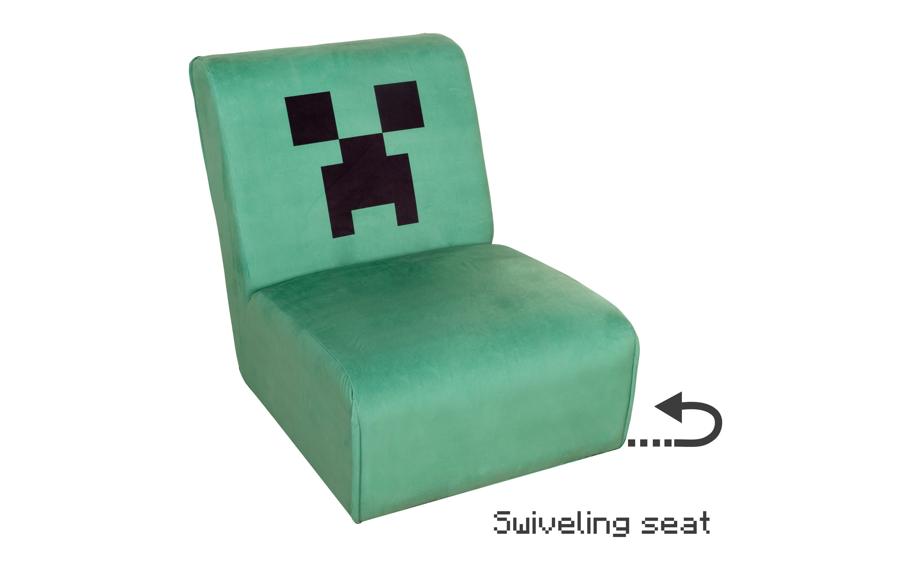 Minecraft Drehsessel Creeper, grün/schwarz