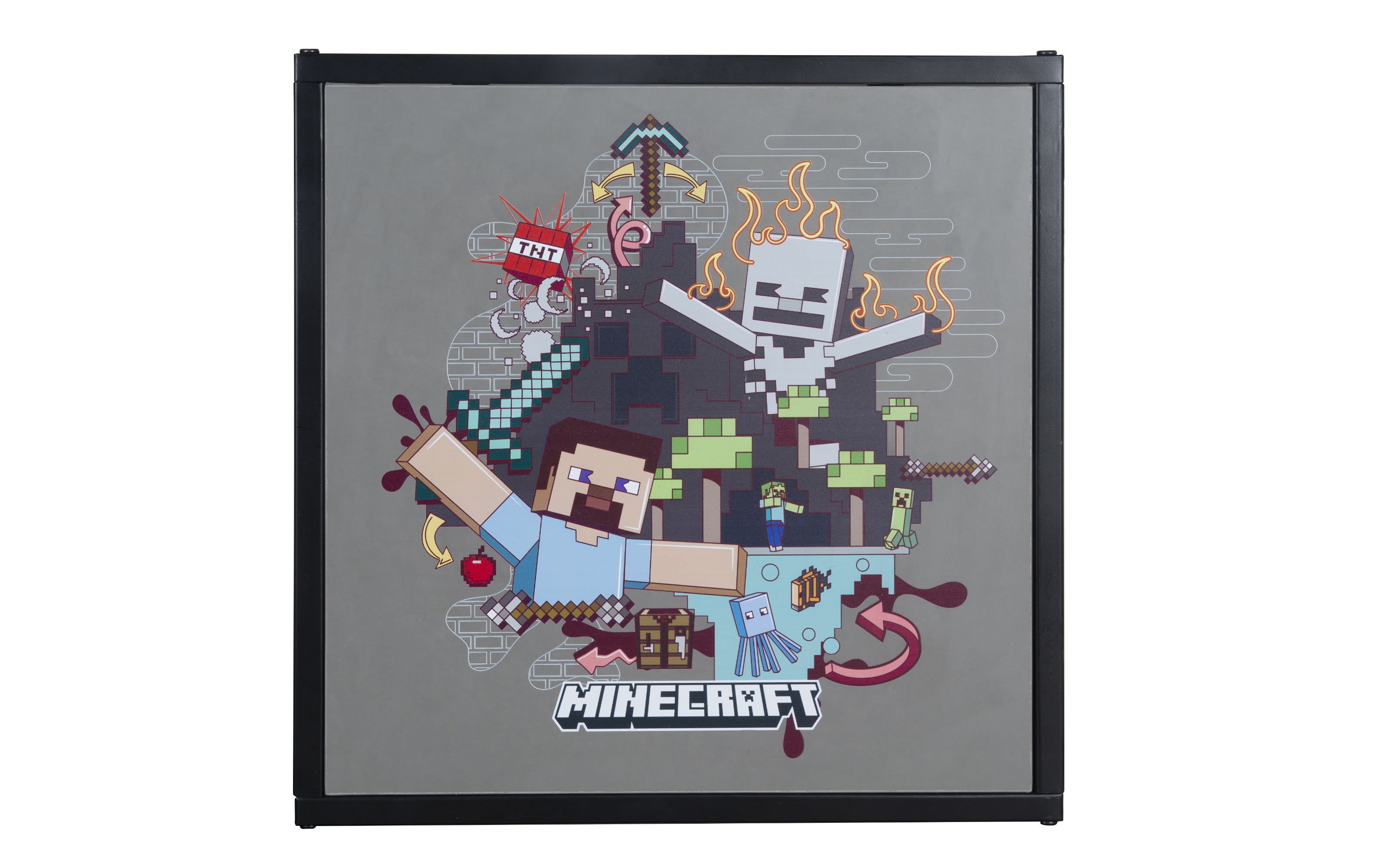 Minecraft Beistelltisch 2er-Set, schwarz/grau