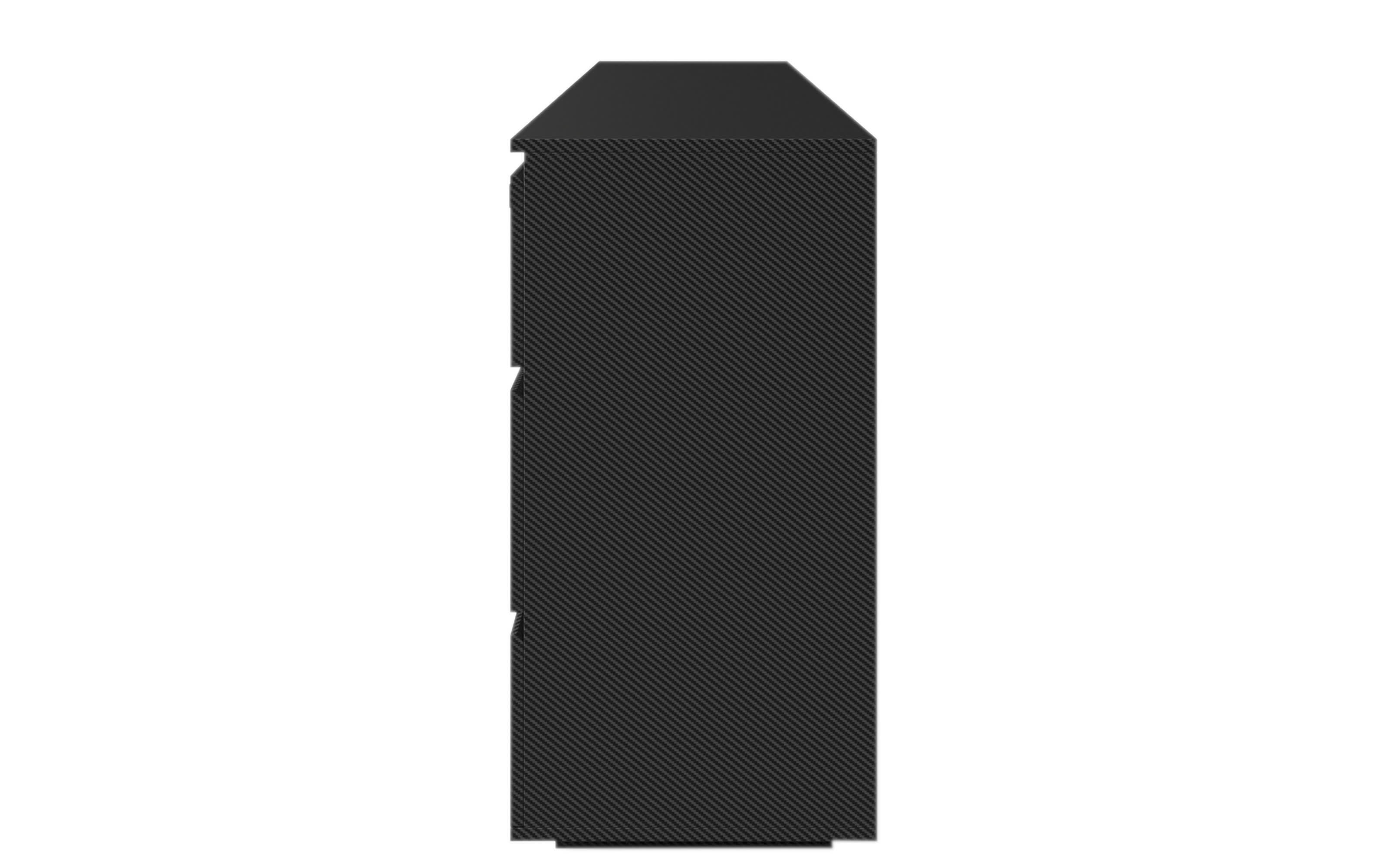 Minecraft Sideboard, schwarz carbon Nachbildung/grau