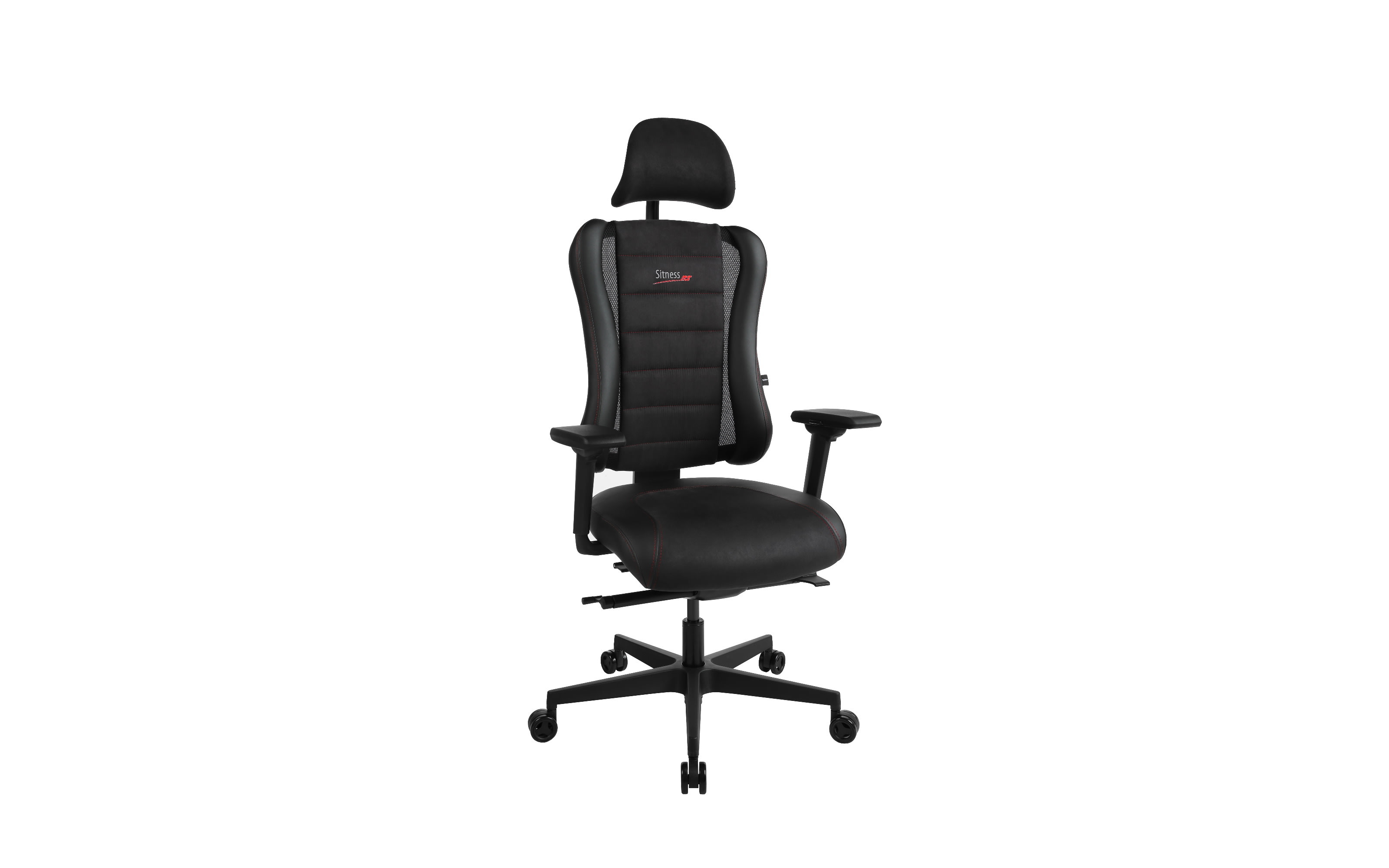 Bürostuhl Sitness RS PRO 2020, schwarz, Nähte rot