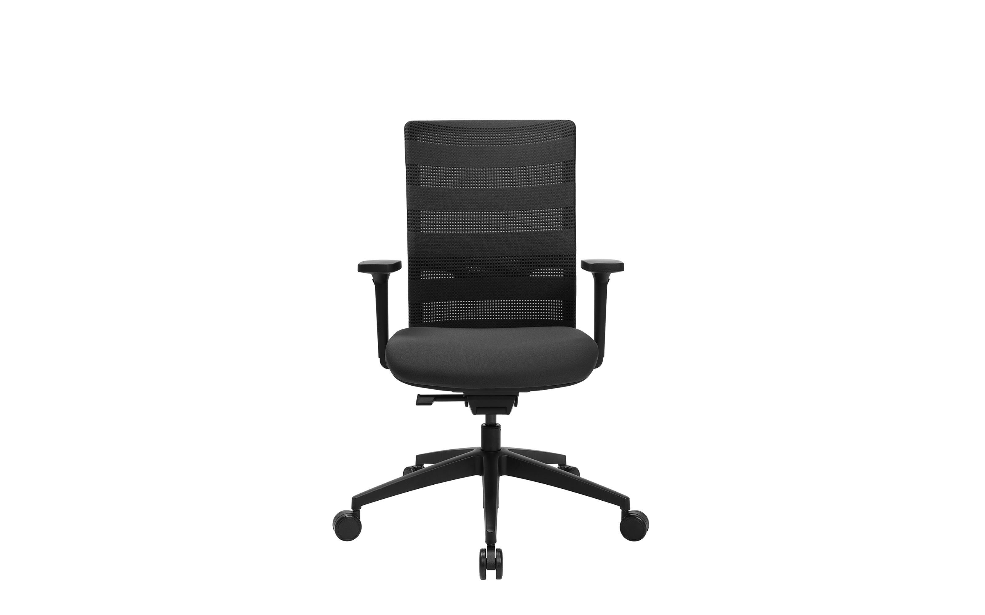 Bürostuhl Sitness Airwork, Textilbezug schwarz, Kunststofffußkreuz schwarz